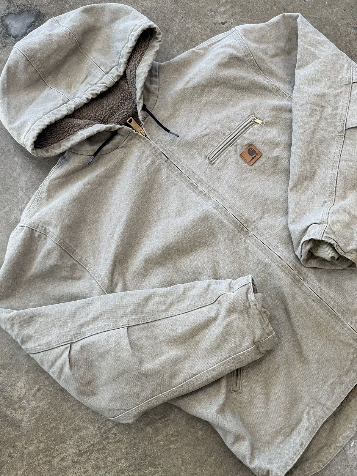Carhartt Carhartt Detroit Sherpa Lined Tan Work Jacket XL Size US XL / EU 56 / 4 - 1 Thumbnail