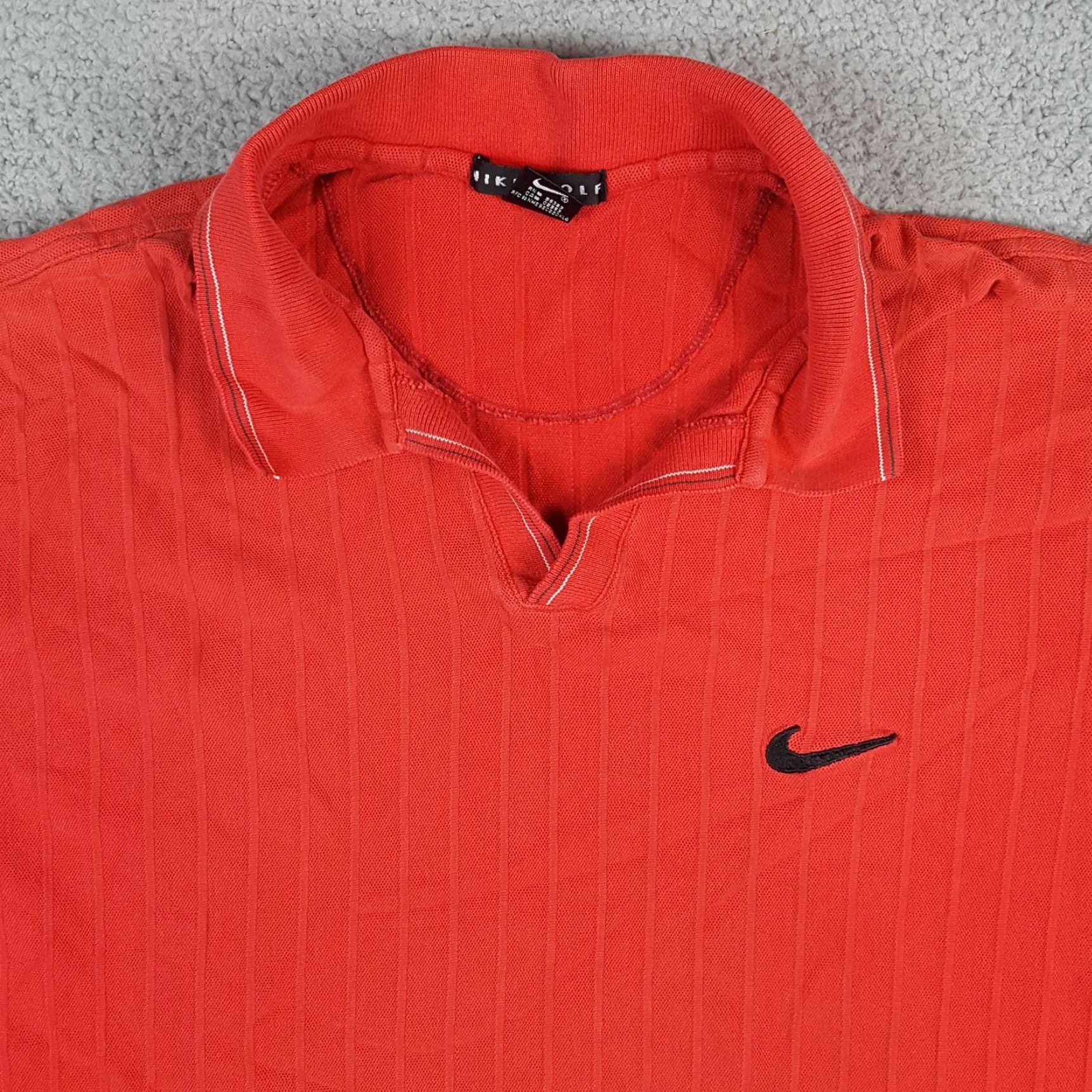 Nike VINTAGE Nike Golf Polo Shirt Swoosh 18 Logo Mens XL Red Collared Polo Shirt Sports Golf Shirt Vintage Size US XL / EU 56 / 4 - 2 Thumbnail