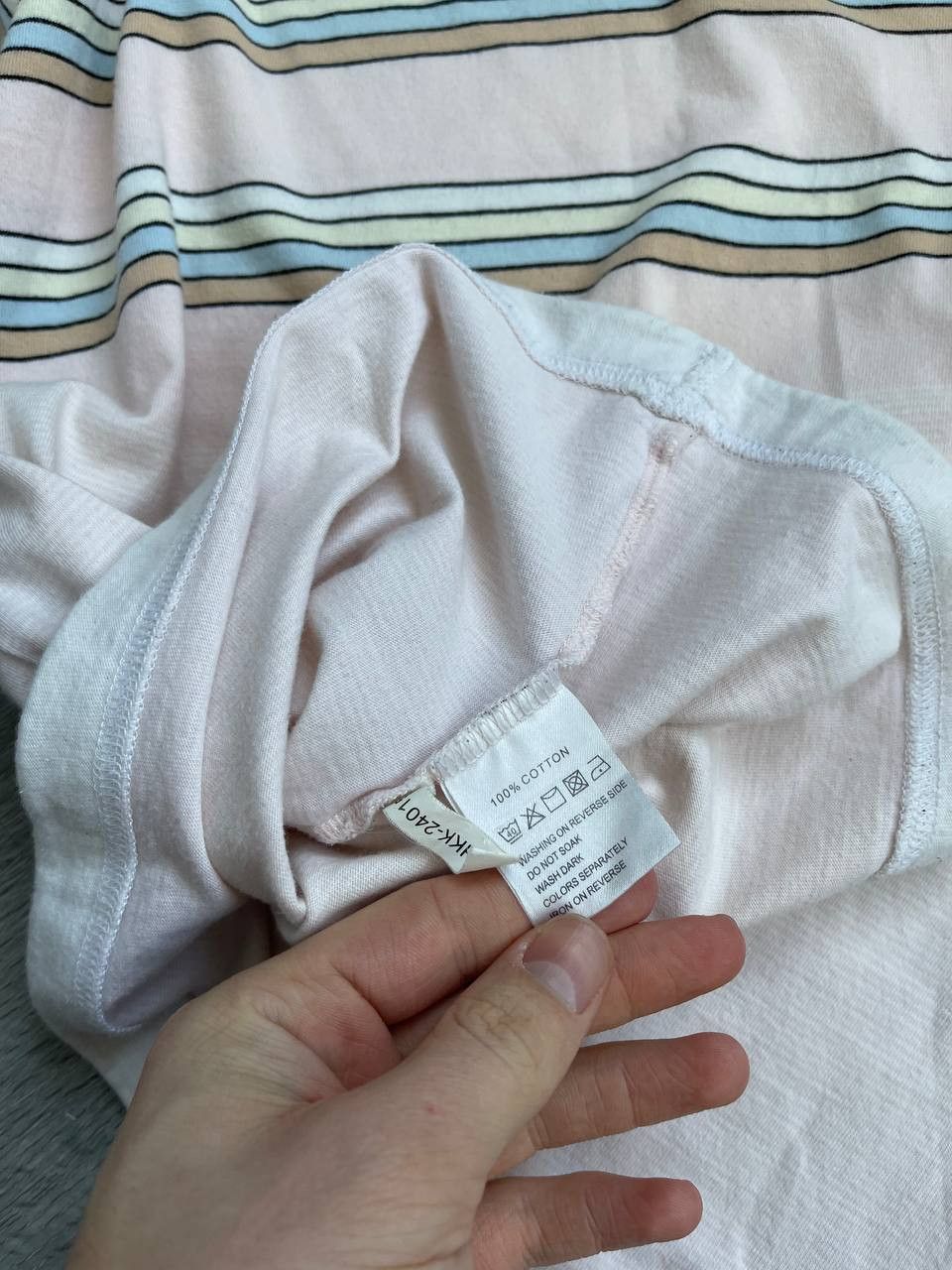 Japanese Brand × Vintage × Yves Saint Laurent Vintage YSL Yves Saint Laurent Striped Japan White Tee Size US M / EU 48-50 / 2 - 10 Thumbnail