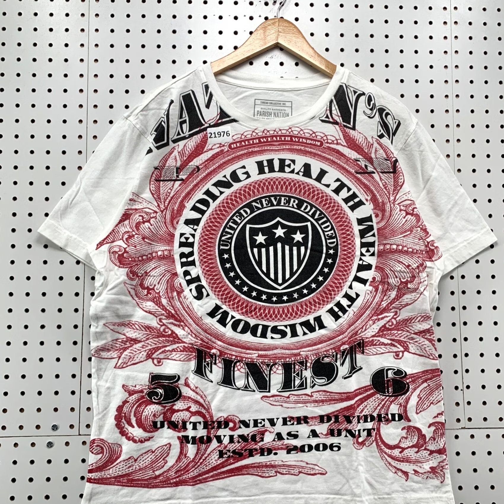 Gloverall Parish Nation Shirt Mens XL White Nations AOP Red All Over Print MONEY Graphic Men 5x28 Size US XL / EU 56 / 4 - 5 Thumbnail