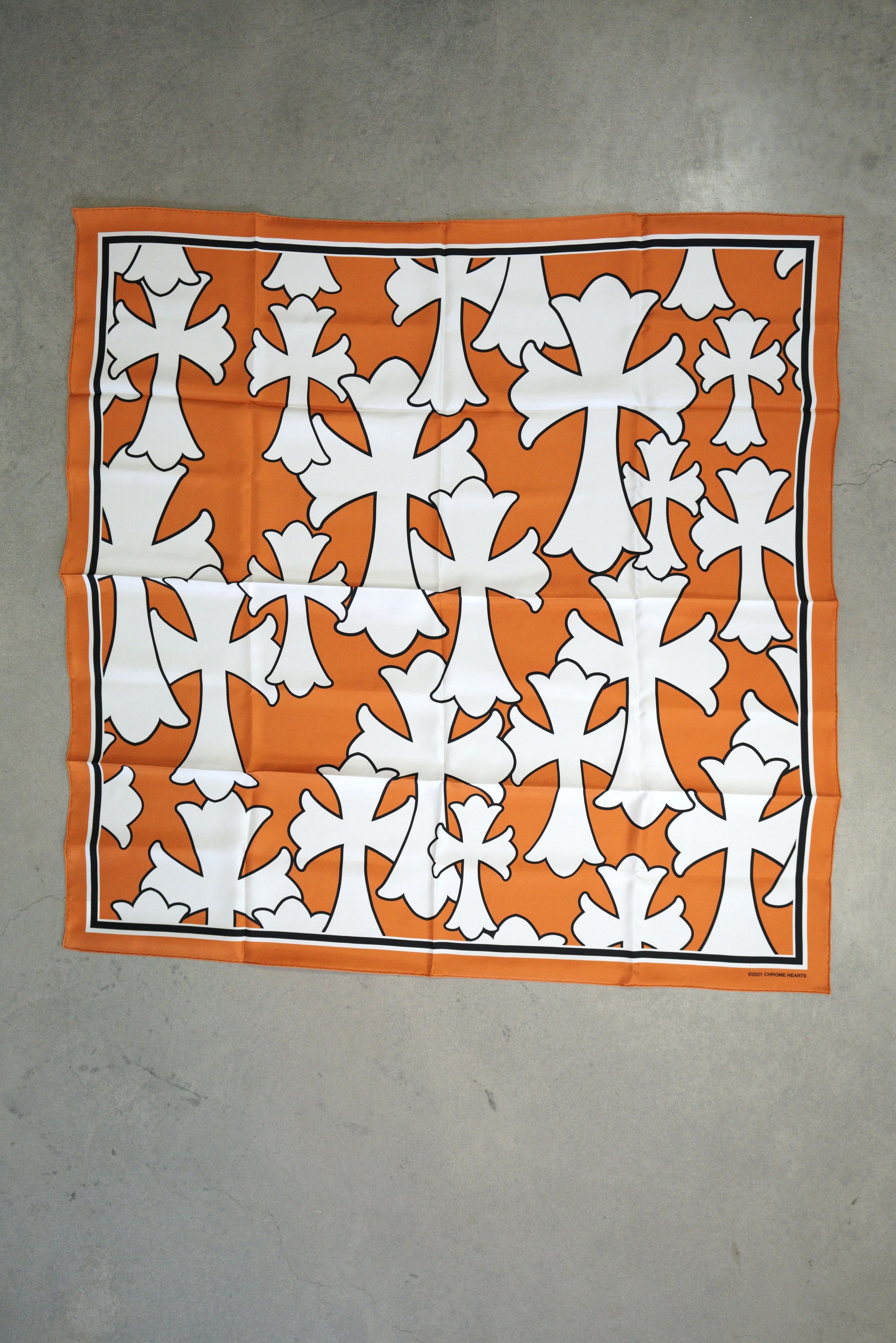 Chrome Hearts Silk Scarf in Orange