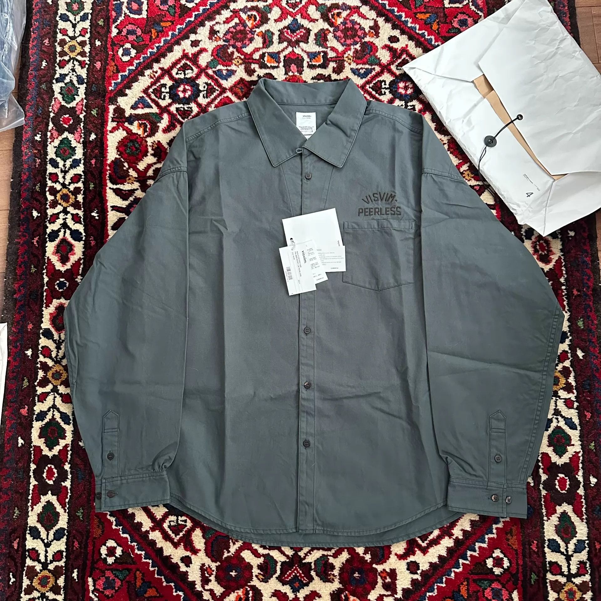 Visvim visvim 23ss palmer L/S peerless fil ICT 4 Ltd Shirt Size US XL / EU 56 / 4 - 2 Thumbnail