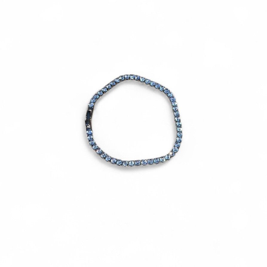 Vintage Tennis Bracelet Style Silver Shiny Diamonds Jewelry Hip Hop Size ONE SIZE - 1 Thumbnail