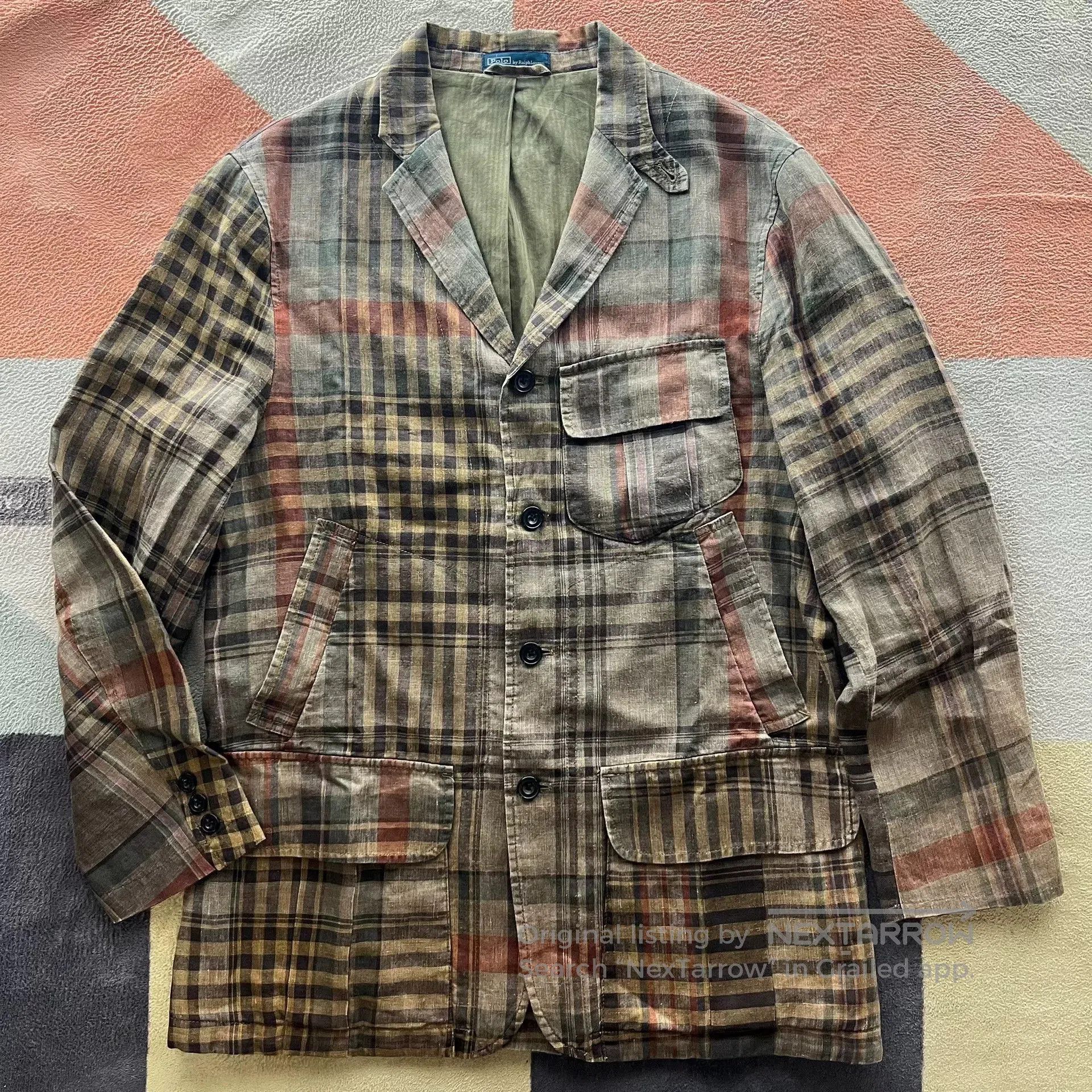 Polo Ralph Lauren Ralph Lauren Polo Linen Plaid Trench Coat. Size US XL / EU 56 / 4 - 1 Thumbnail