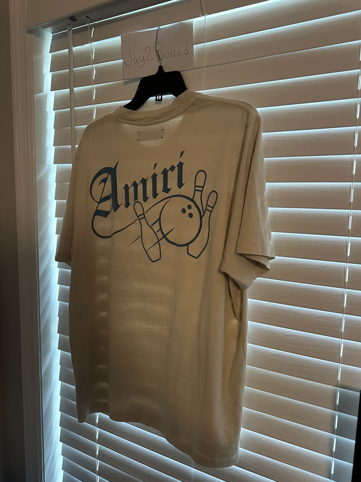 Amiri Beige Amiri Bowling Tee Size US L / EU 52-54 / 3 - 9 Thumbnail