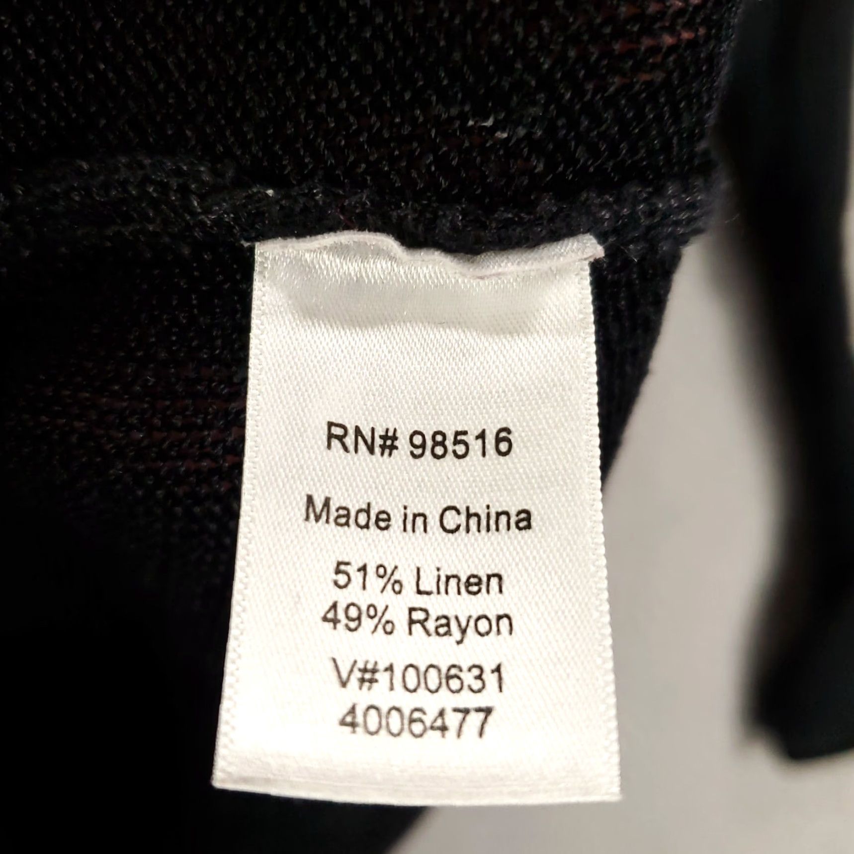 Coldwater Creek Coldwater Creek Sweater Womens M Black Linen Lightweight Semi Sheer Size M / US 6-8 / IT 42-44 - 7 Thumbnail