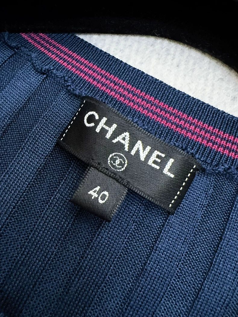 Chanel Chanel 19p dark blue stitching red border No. 31 number do Size S / US 4 / IT 40 - 5 Thumbnail