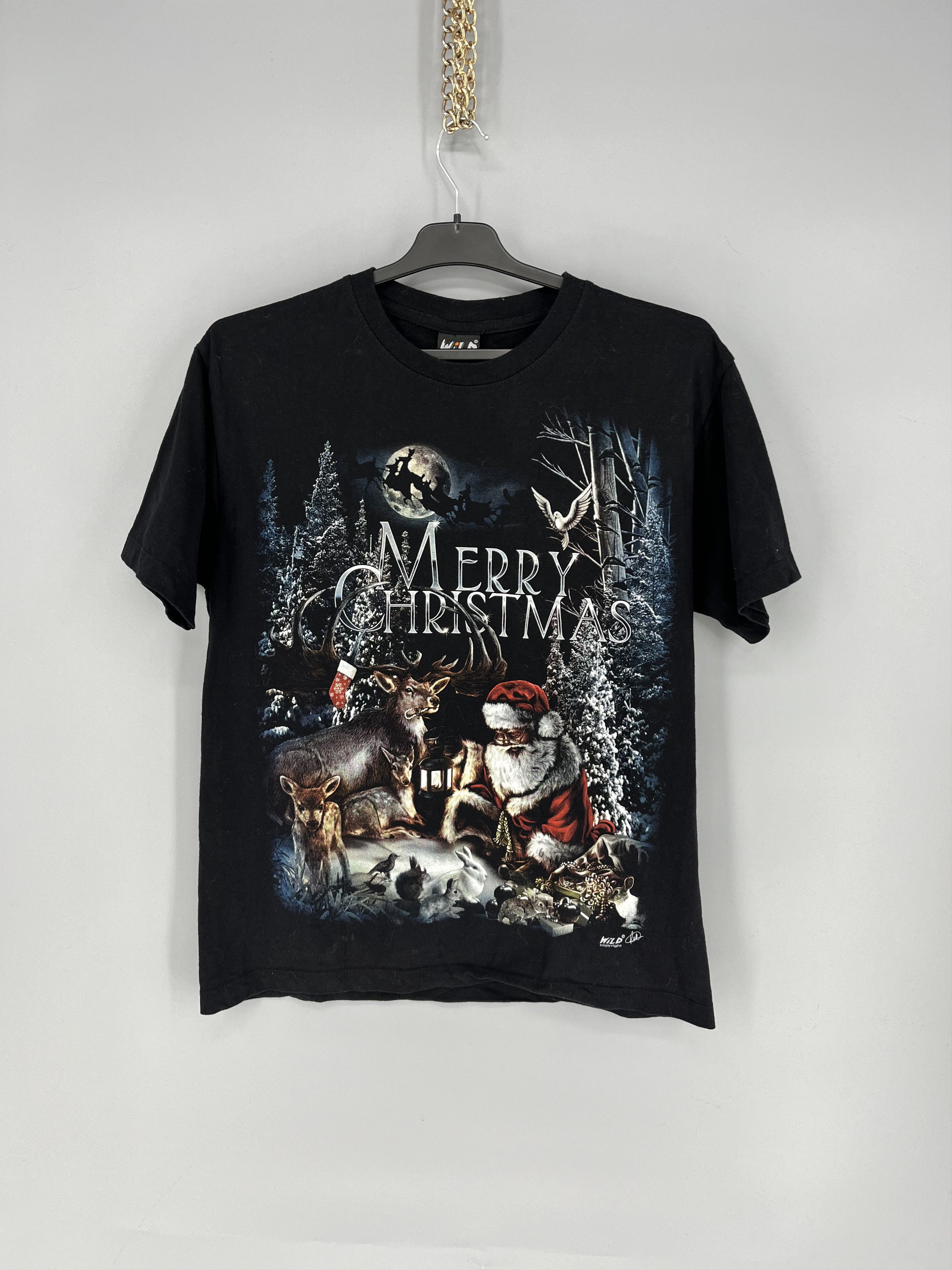 Band Tees Vintage Y2K Merry Christmas WILD Hevy Matal Streetwear Size US M / EU 48-50 / 2 - 1 Thumbnail