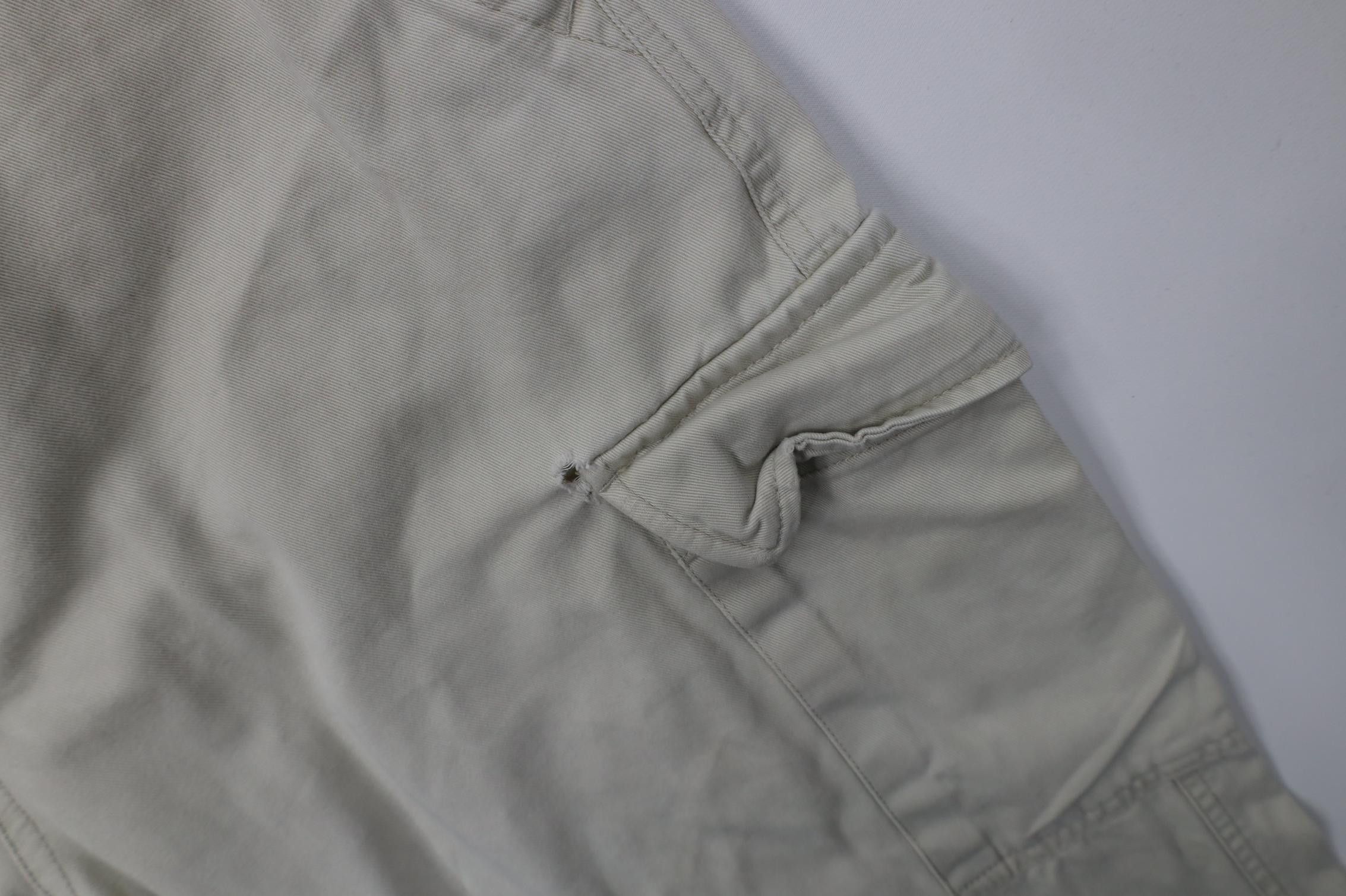 Gap Vintage 90s Y2K Gap Baggy Wide Leg Cargo Pants Stone Cotton Size US 34 / EU 50 - 11 Thumbnail