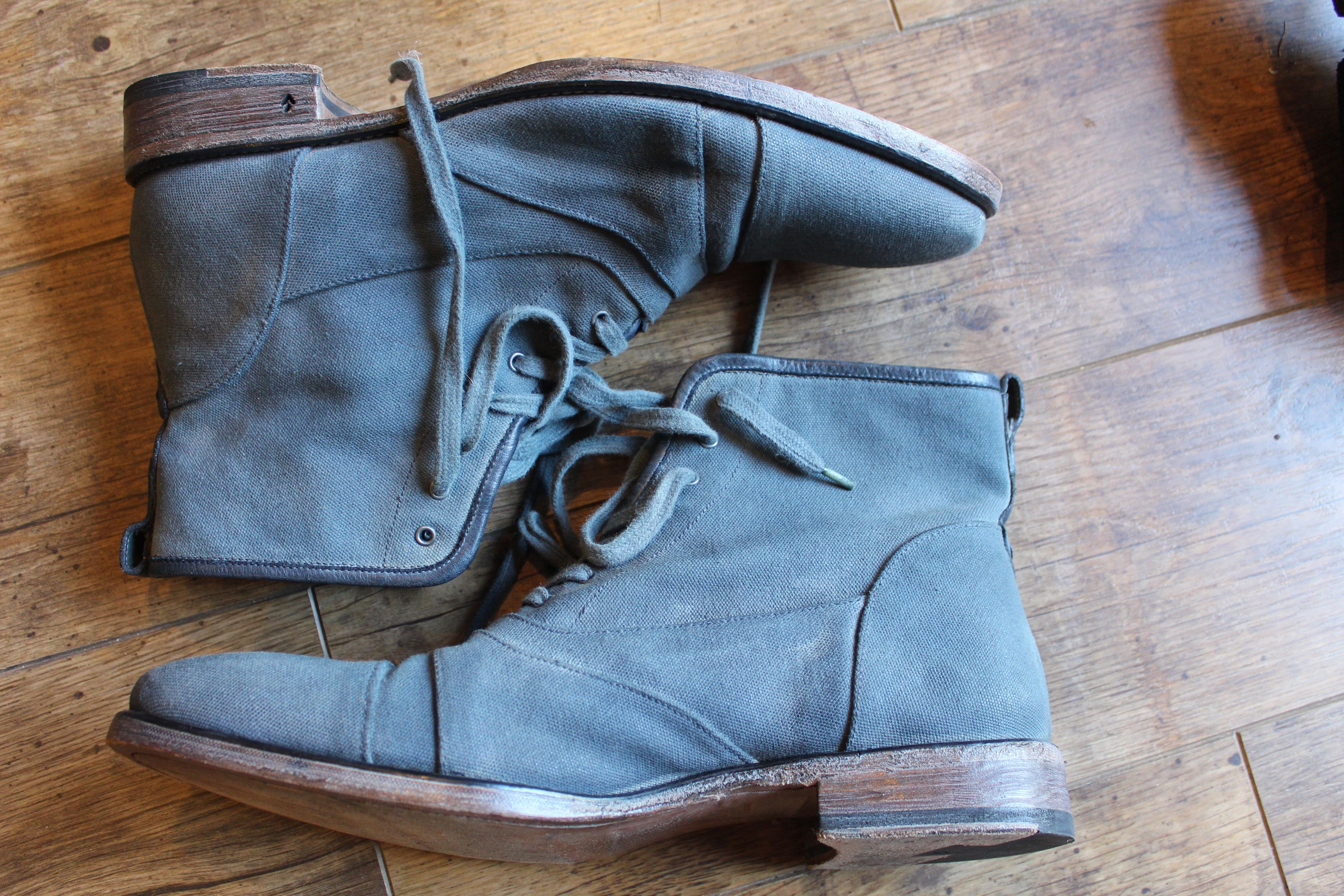 John Varvatos Varvatos Fleetwood Boot – Garment Canvas / Hand Dyed Size US 11 / EU 44 - 6 Thumbnail
