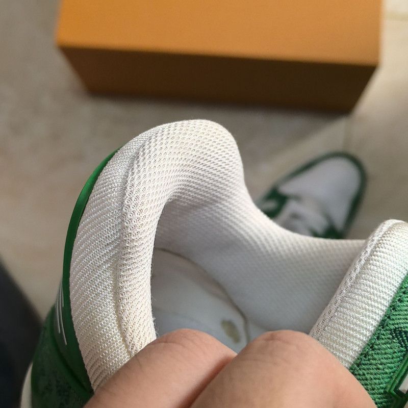Louis Vuitton Louis Vuitton Green White Trainer Fashion Sneakers -2508 Size US 11 / EU 44 - 8 Thumbnail