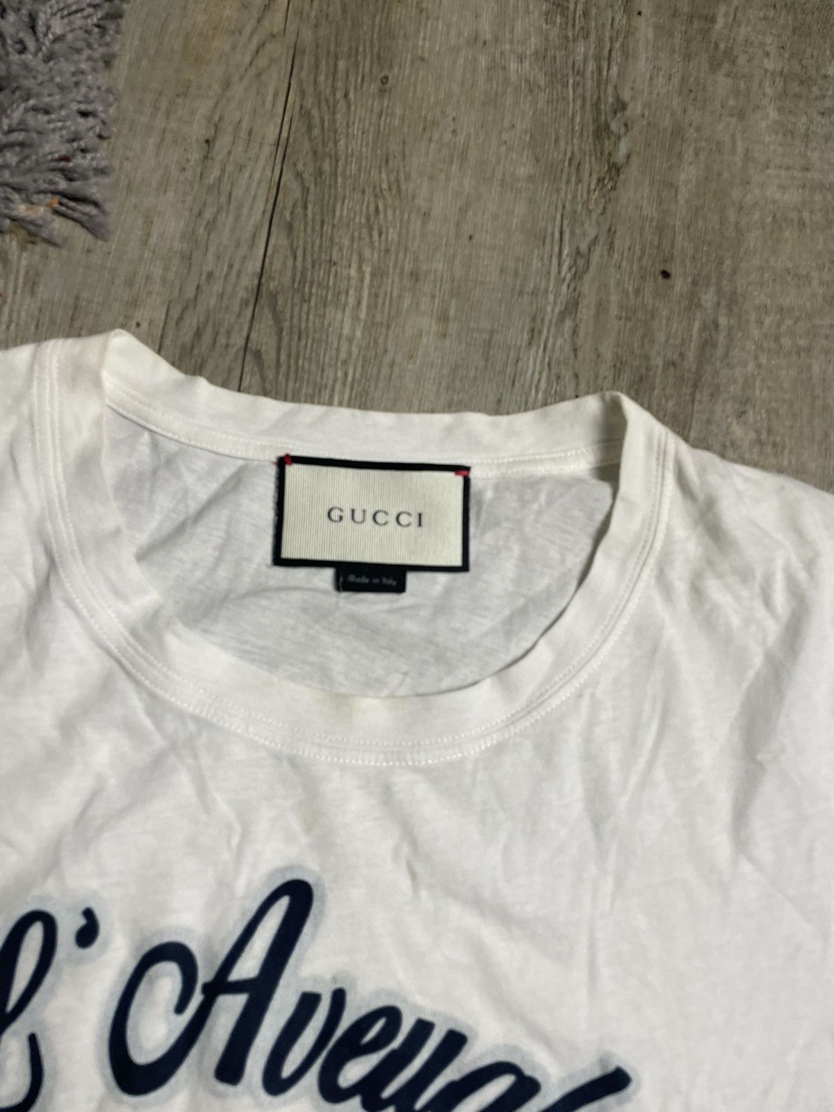 Gucci Gucci l'aveugle par amour white tee T-shirt Size US S / EU 44-46 / 1 - 4 Thumbnail