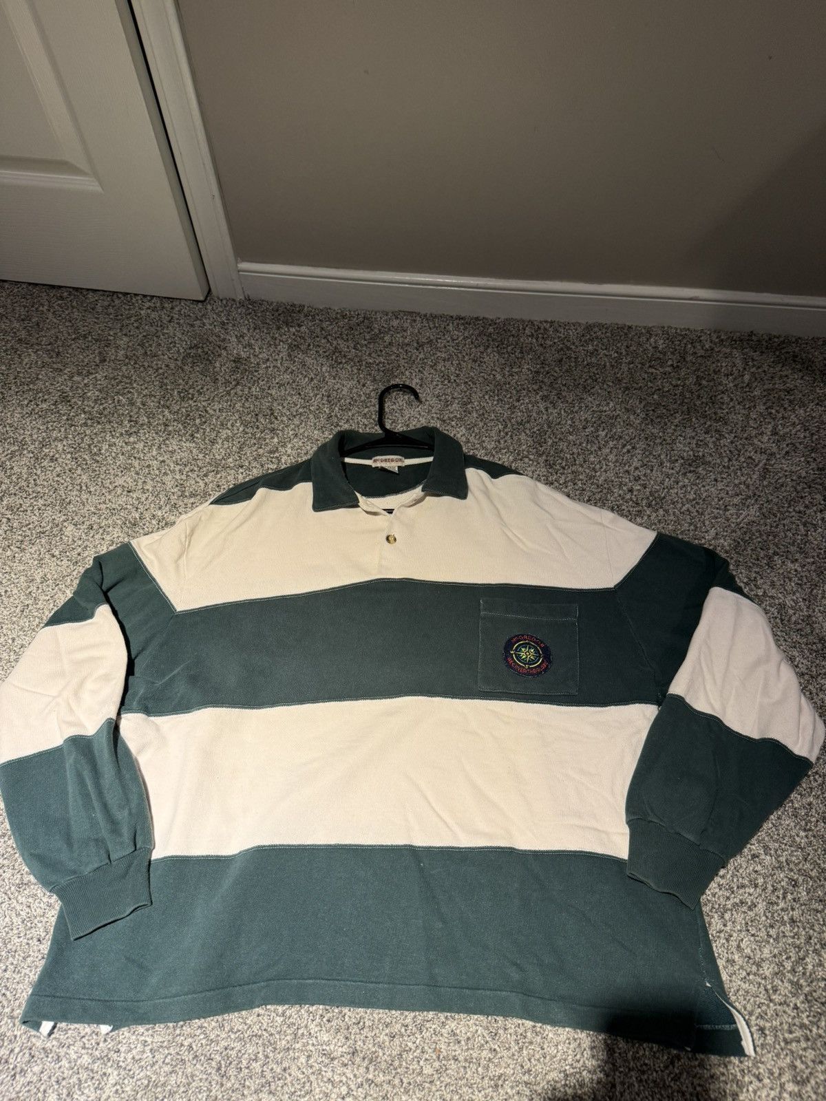 McGregor Vintage McGregor rugby polo. Clean forest green striped Size US XL / EU 56 / 4 - 1 Thumbnail