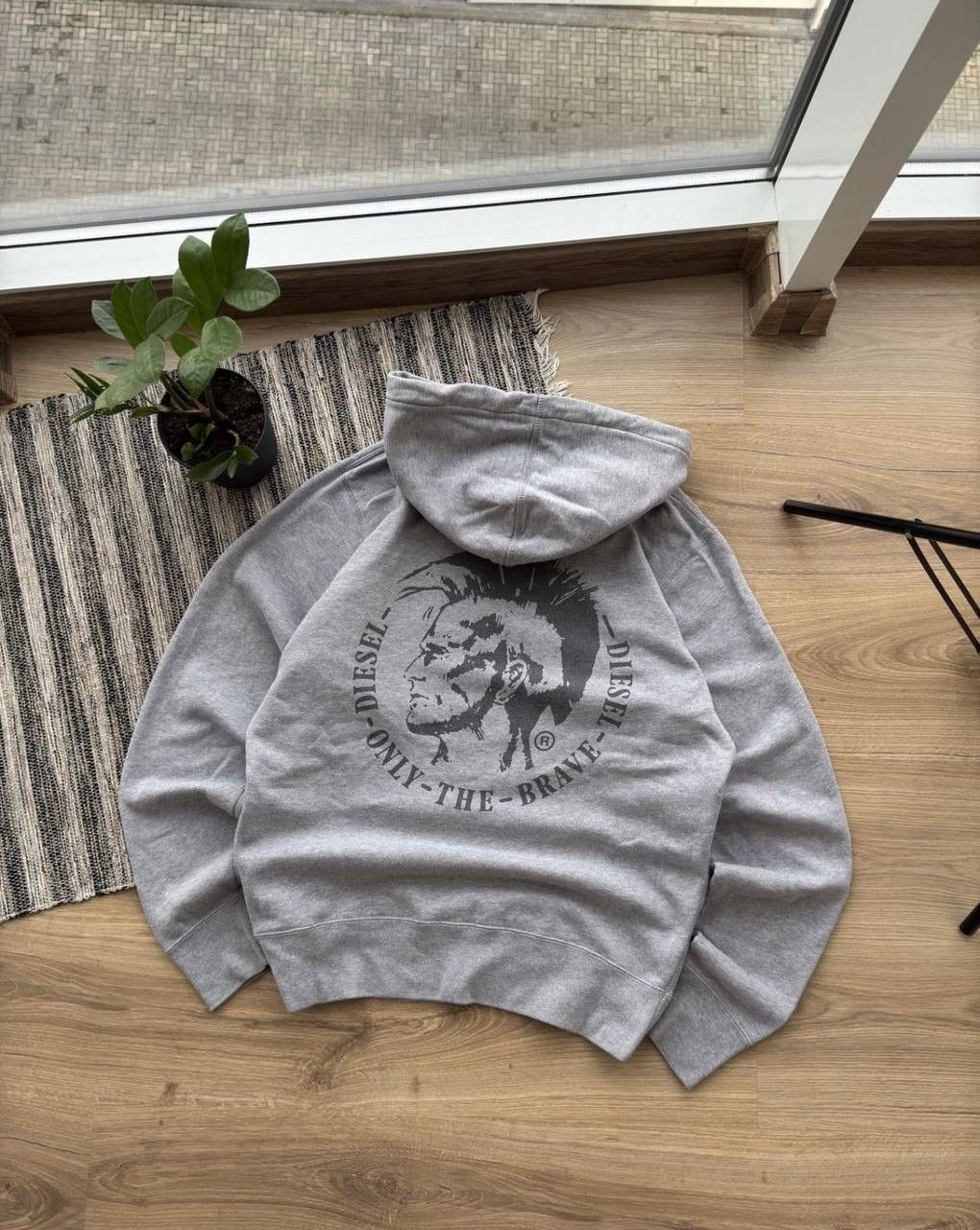 Diesel × Vintage Vintage Diesel Big Double logo Y2K Hoodie Size US XL / EU 56 / 4 - 2 Thumbnail