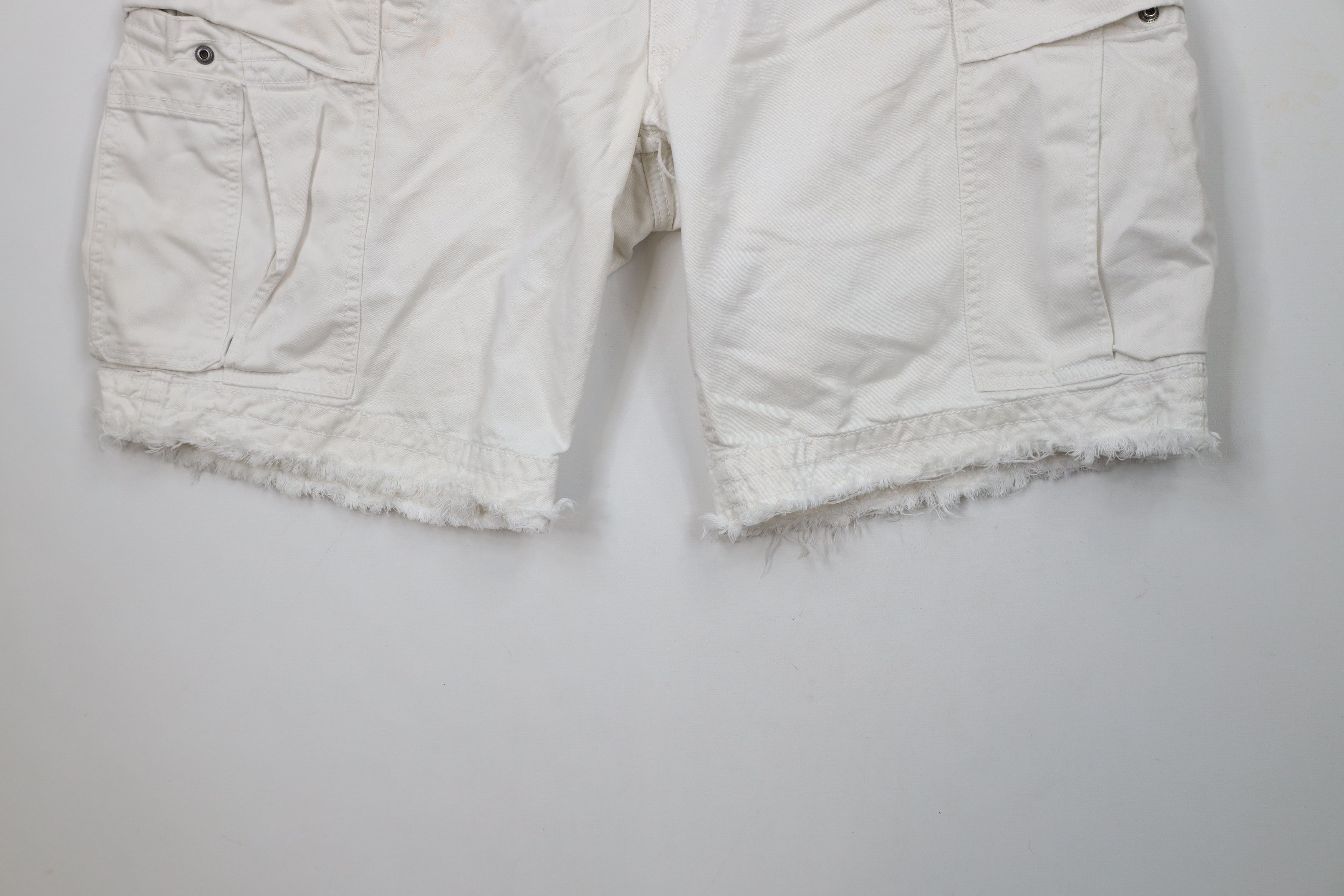 Ralph Lauren × Vintage Vintage 90s Ralph Lauren Heavy Military Cargo Shorts White Size US 40 / EU 56 - 4 Thumbnail