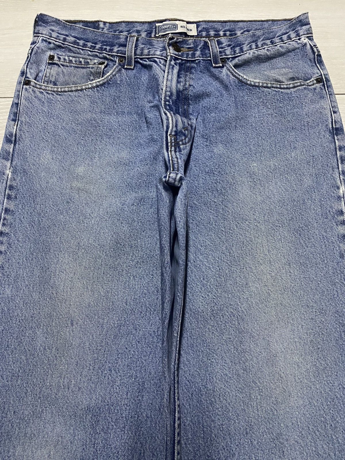 Levi's Vintage Levis Signature Faded Wash Distressed Loose Jeans Size US 34 / EU 50 - 3 Thumbnail