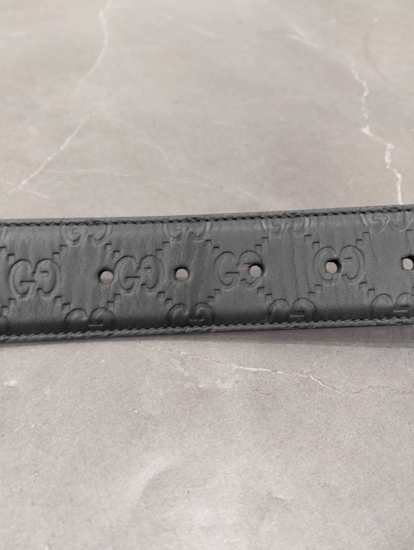 Gucci GUCCI Classic Black Printed Pin Buckle Belt 90cm Size ONE SIZE - 4 Thumbnail