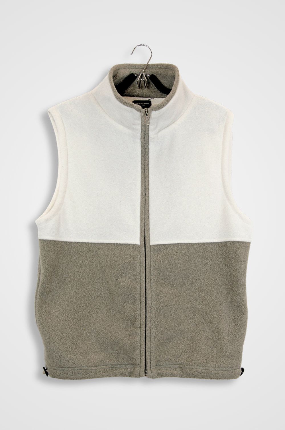 Burberry Golf Fleece Vest – White/Khaki – Size S (M Fit)