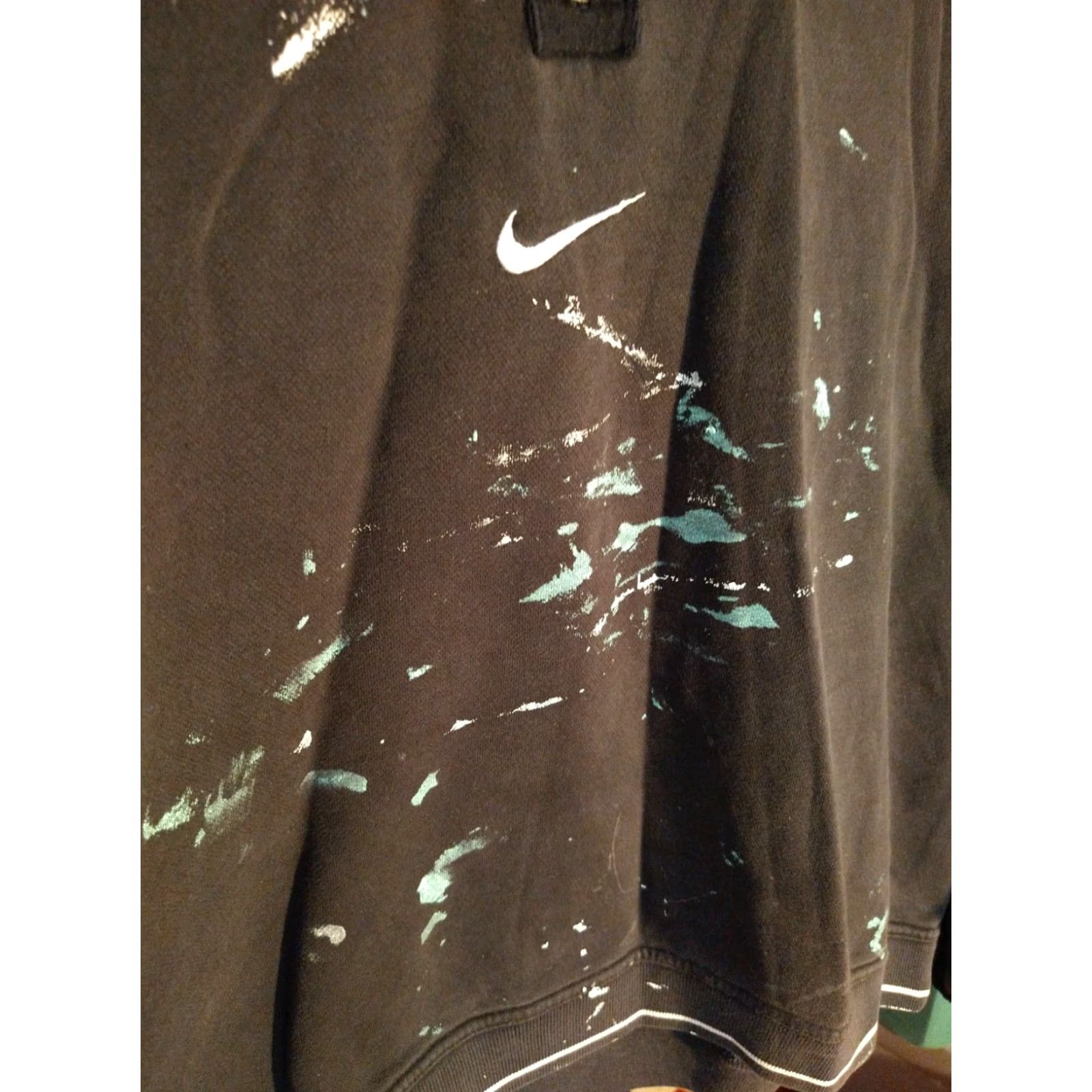 Nike VINTAGE Nike Pullover 1/4 Zip Distressed With Paint Spell Out size M black tag Mens Sweatshirt Distressed Paint 1/4 Zip Nike Pullover Size US M / EU 48-50 / 2 - 3 Thumbnail