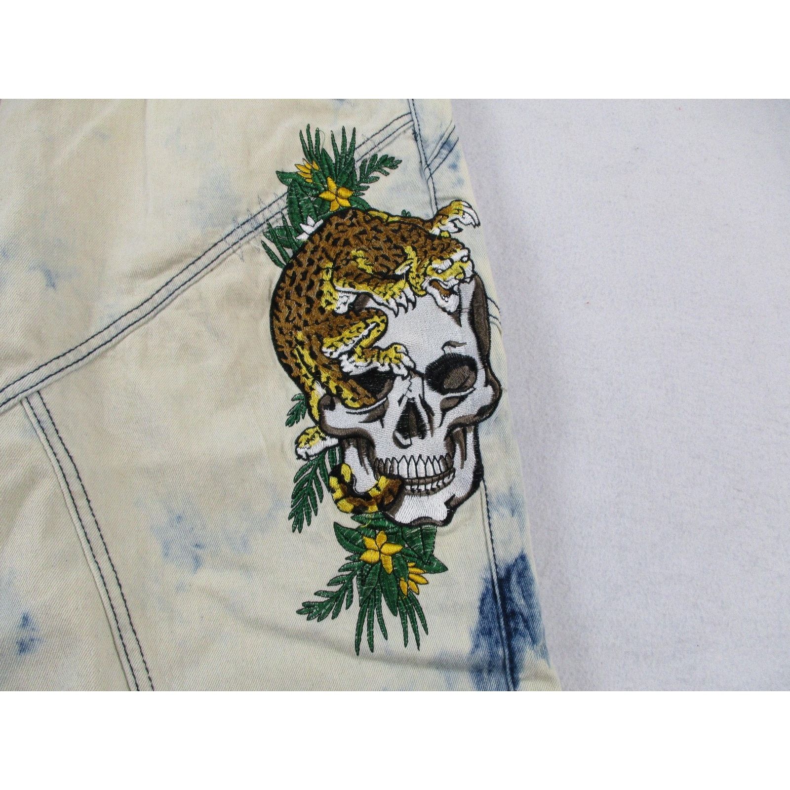Reason Reason Jeans Men 44 Slim Acid Wash Mulberry Moto Skull Denim Size US 44 / EU 60 - 3 Thumbnail
