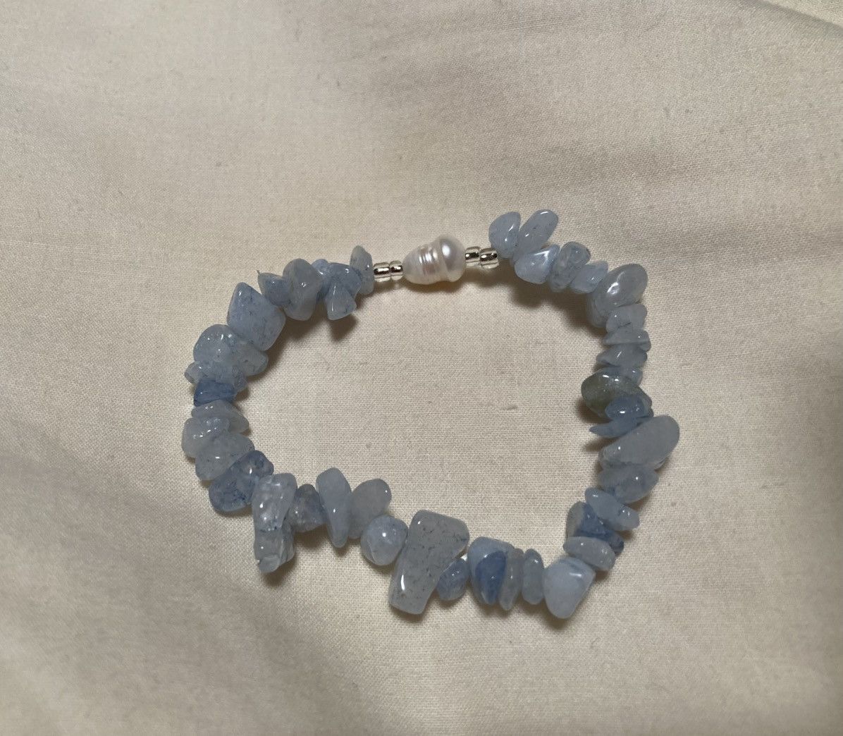 Other Blue Aquamarine and fresh water pearl bracelet Size ONE SIZE - 1 Preview