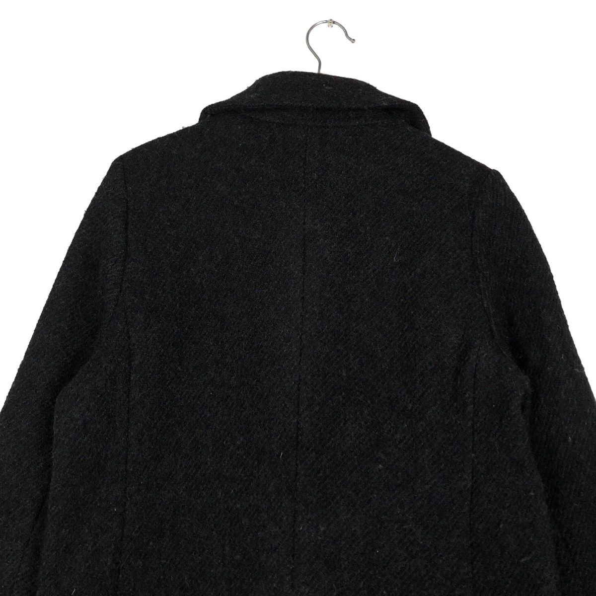 Japanese Brand 🔥Rich Black - Long Fly Coats Wool Herringbone MHL England Size US M / EU 48-50 / 2 - 9 Thumbnail