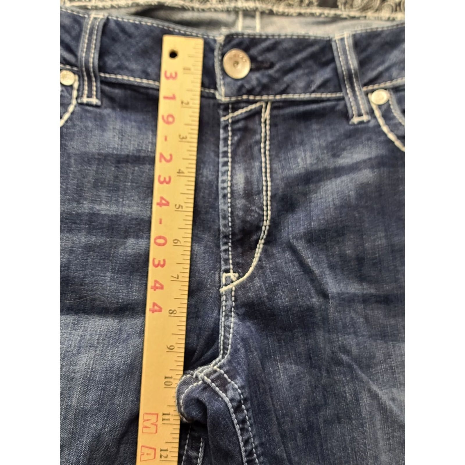 Ariat VINTAGE Ariat Real Denim Ivy Jeans Womens 34x32 Slim Fit Straight Leg Mid Rise Stackable Size 24" / US 00 / IT 34 - 4 Thumbnail