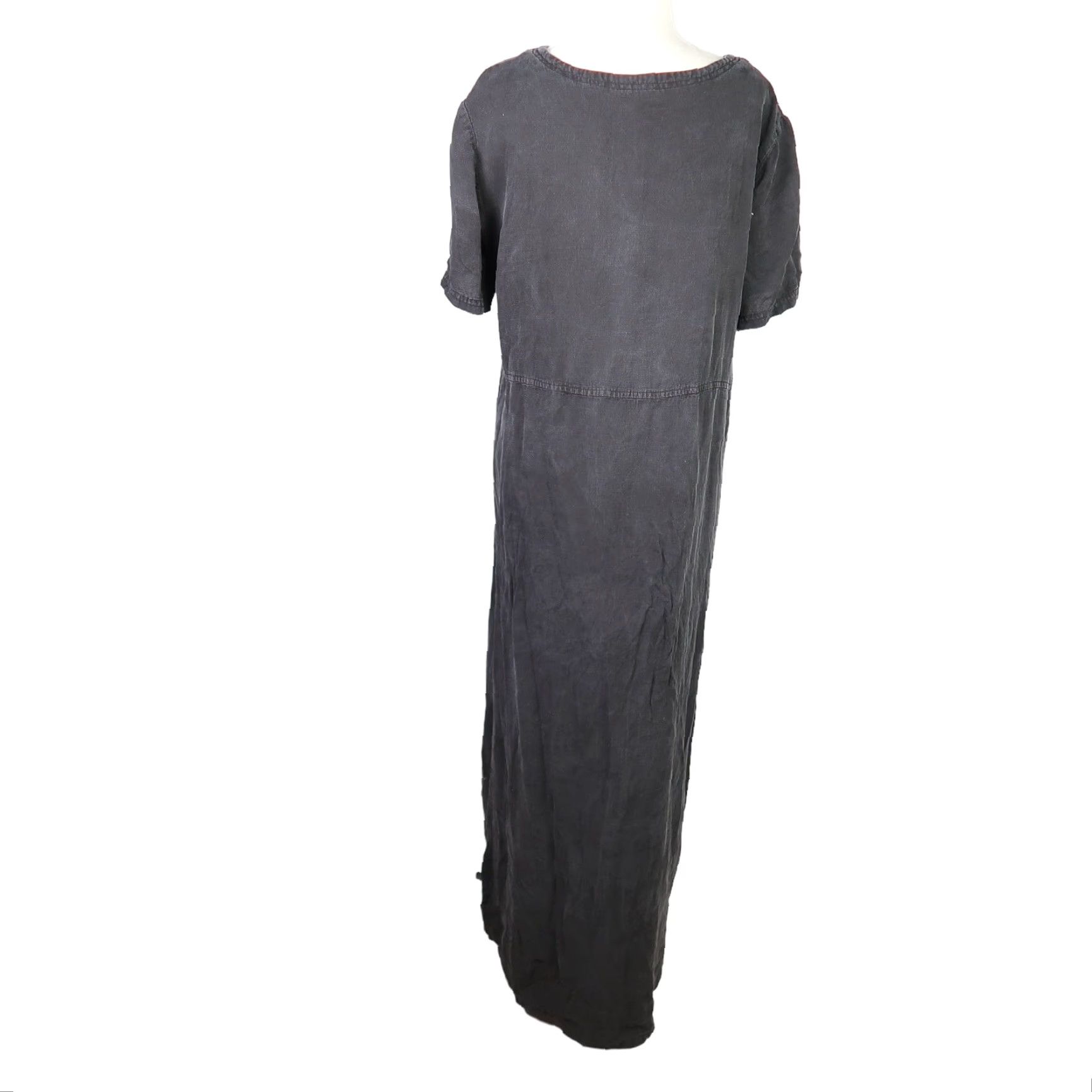 Vintage VINTAGE Positive Attitude black t-shirt maxi dress XS L Short Sleeve Women Size L / US 10 / IT 46 - 4 Thumbnail