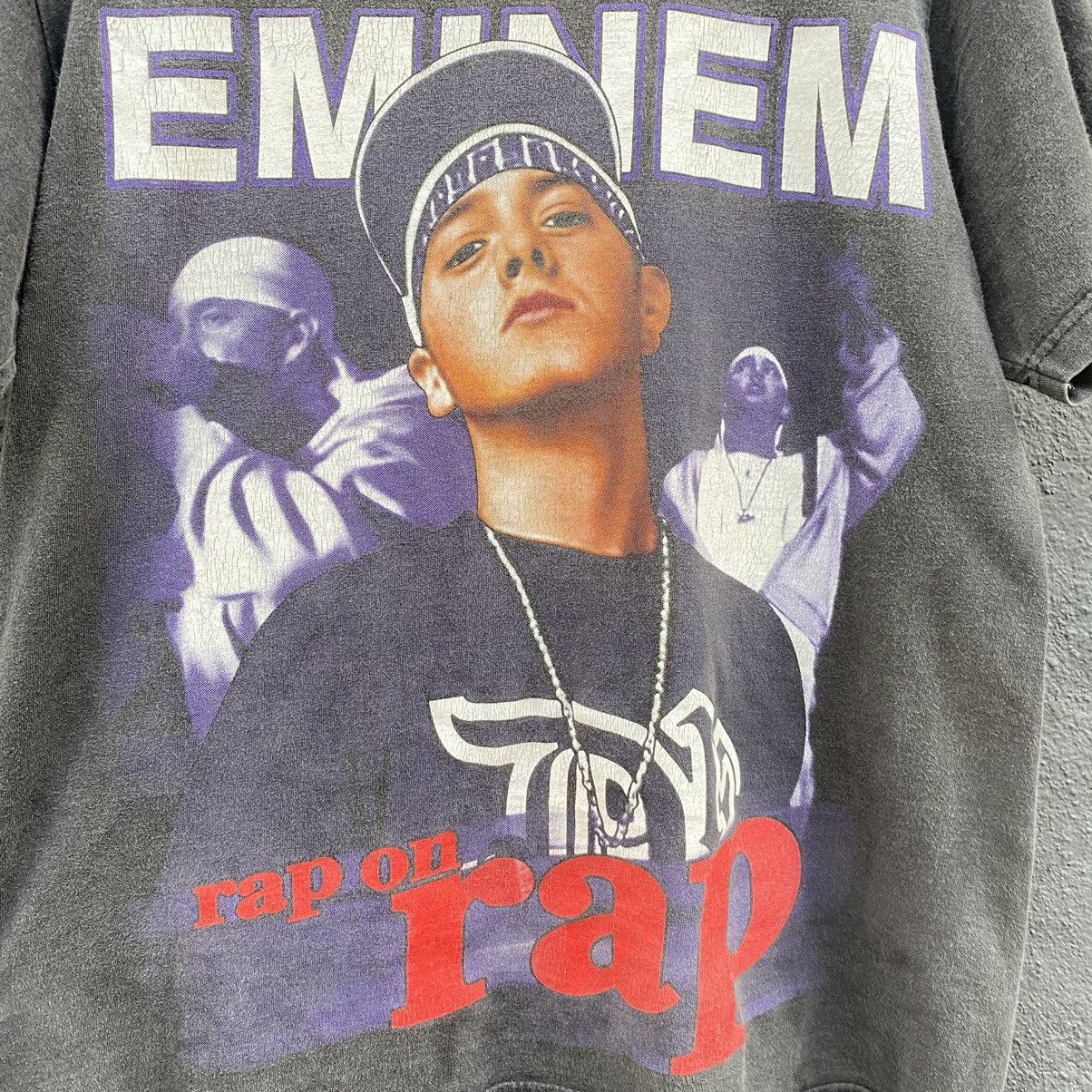 Vintage Thrashed Faded Eminem American Rap Promo Boot ERD GRUNGE TEE Size US M / EU 48-50 / 2 - 2 Thumbnail