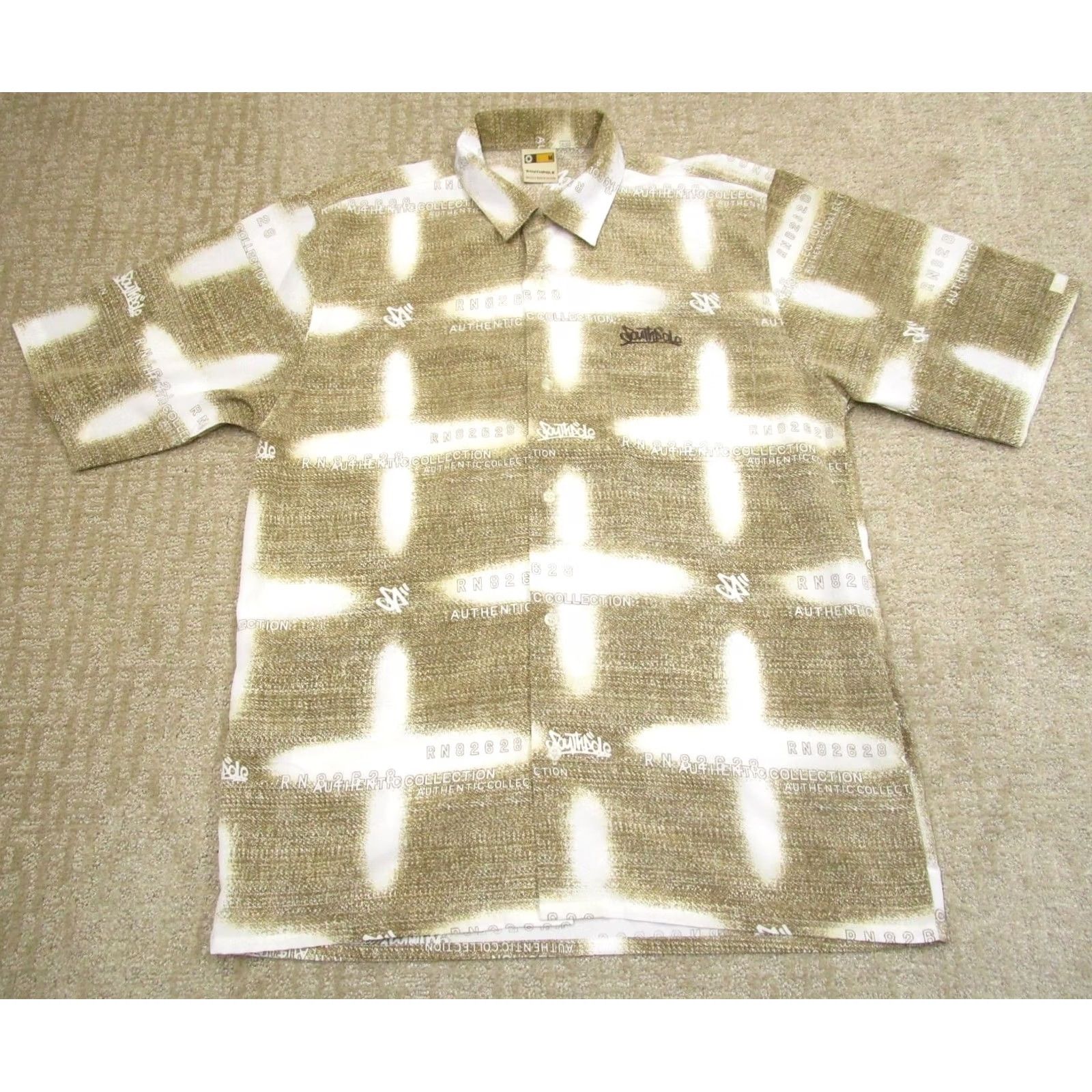 Southpole Vintage Southpole Shirt Mens Medium Brown White Hip Hop Y2K Urban Streetwear Size US M / EU 48-50 / 2 - 2 Thumbnail