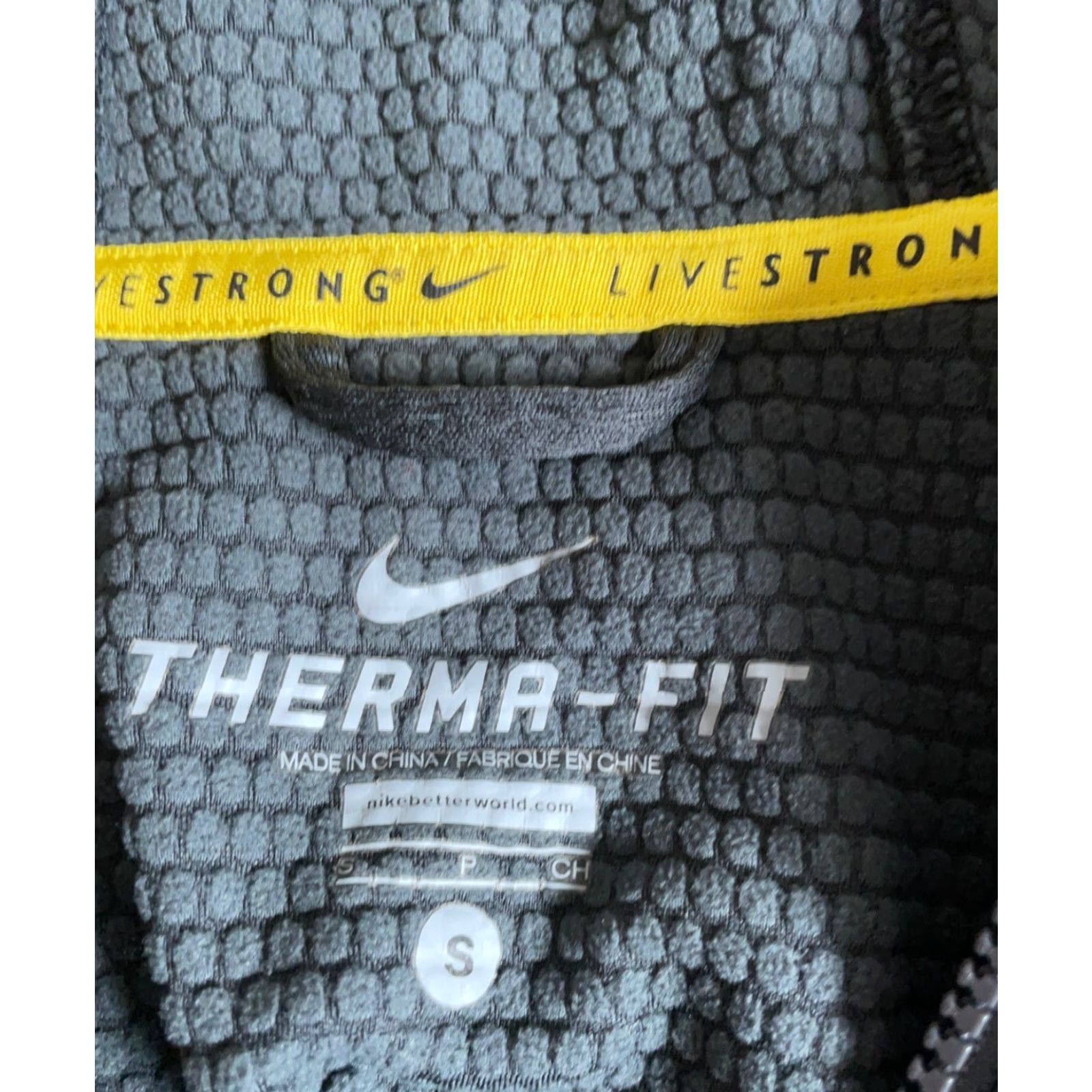 Nike Nike Livestrong Hoodie Mens Small Dark Gray ThermaFit Zip Up Sweatshirt Size US S / EU 44-46 / 1 - 3 Thumbnail
