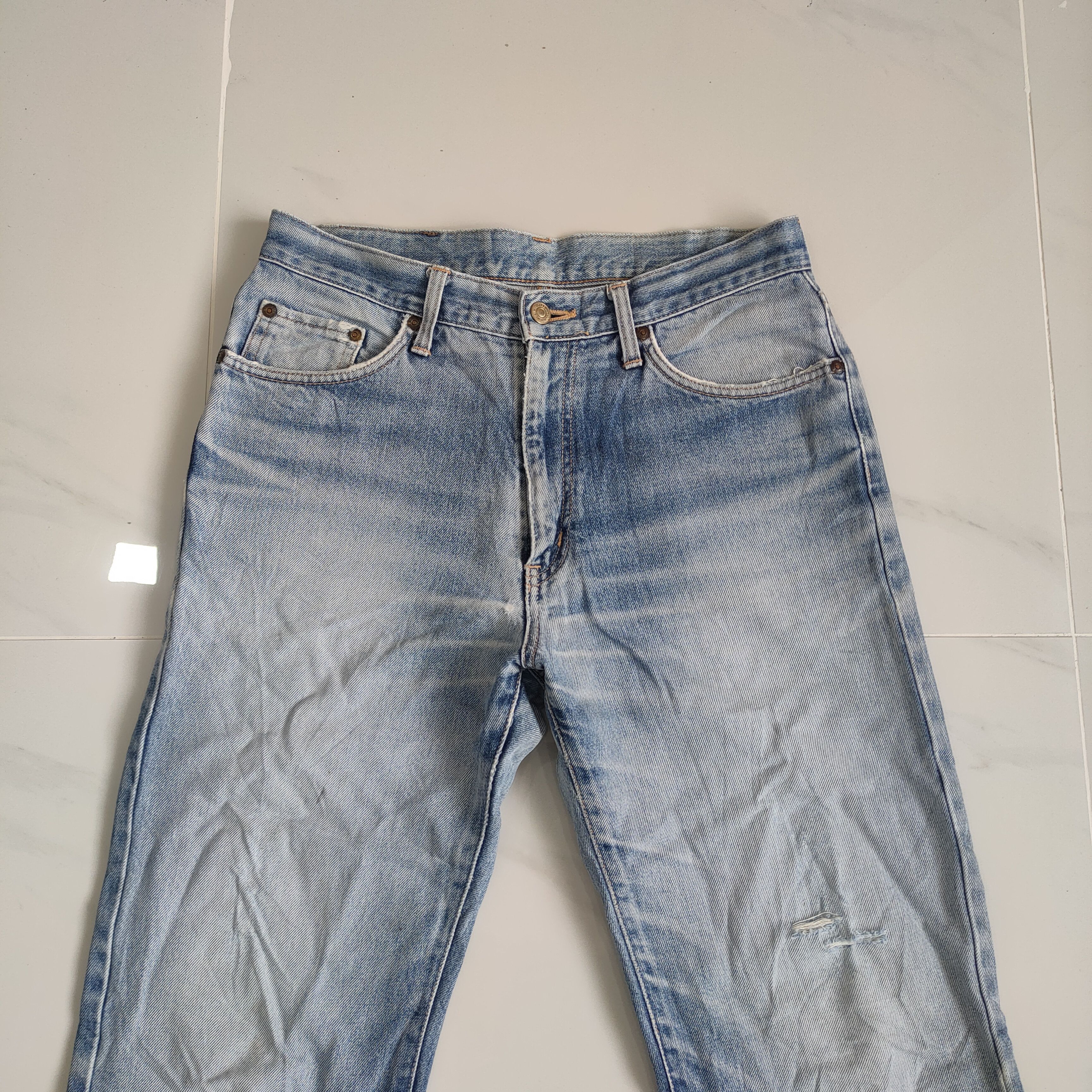 Edwin VINTAGE EDWIN MUD WASHED BLUE JEAN DENIM PANTS Size US 32 / EU 48 - 2 Thumbnail