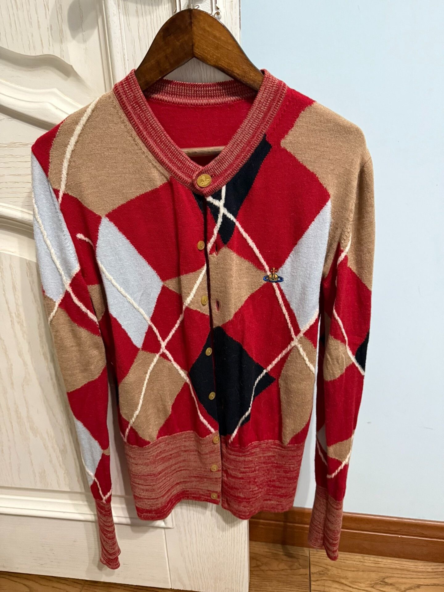 Vivienne Westwood Vivienne Westwood Knitted Cardigan with Plaid Design Size S / US 4 / IT 40 - 1 Thumbnail