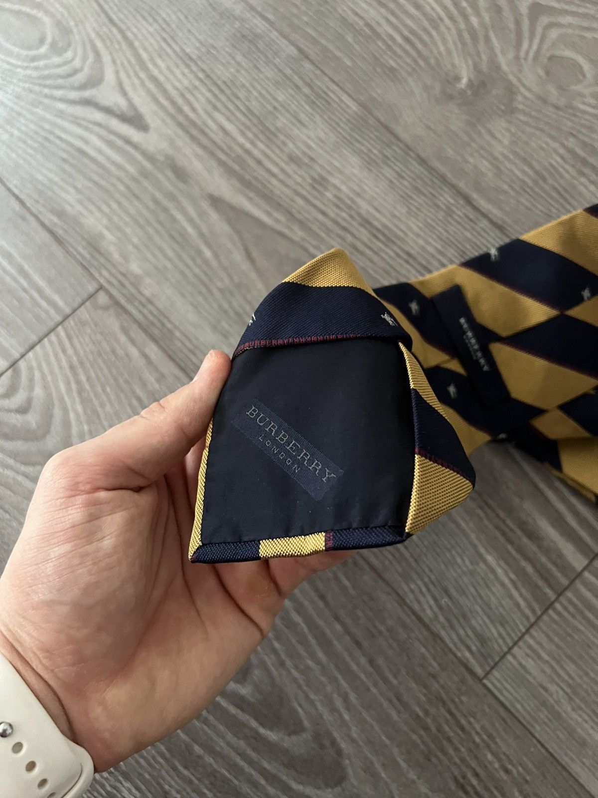 Burberry × Vintage ‼️Vintage Monogram Burberry London Luxury Silk Tie‼️ Size ONE SIZE - 13 Thumbnail