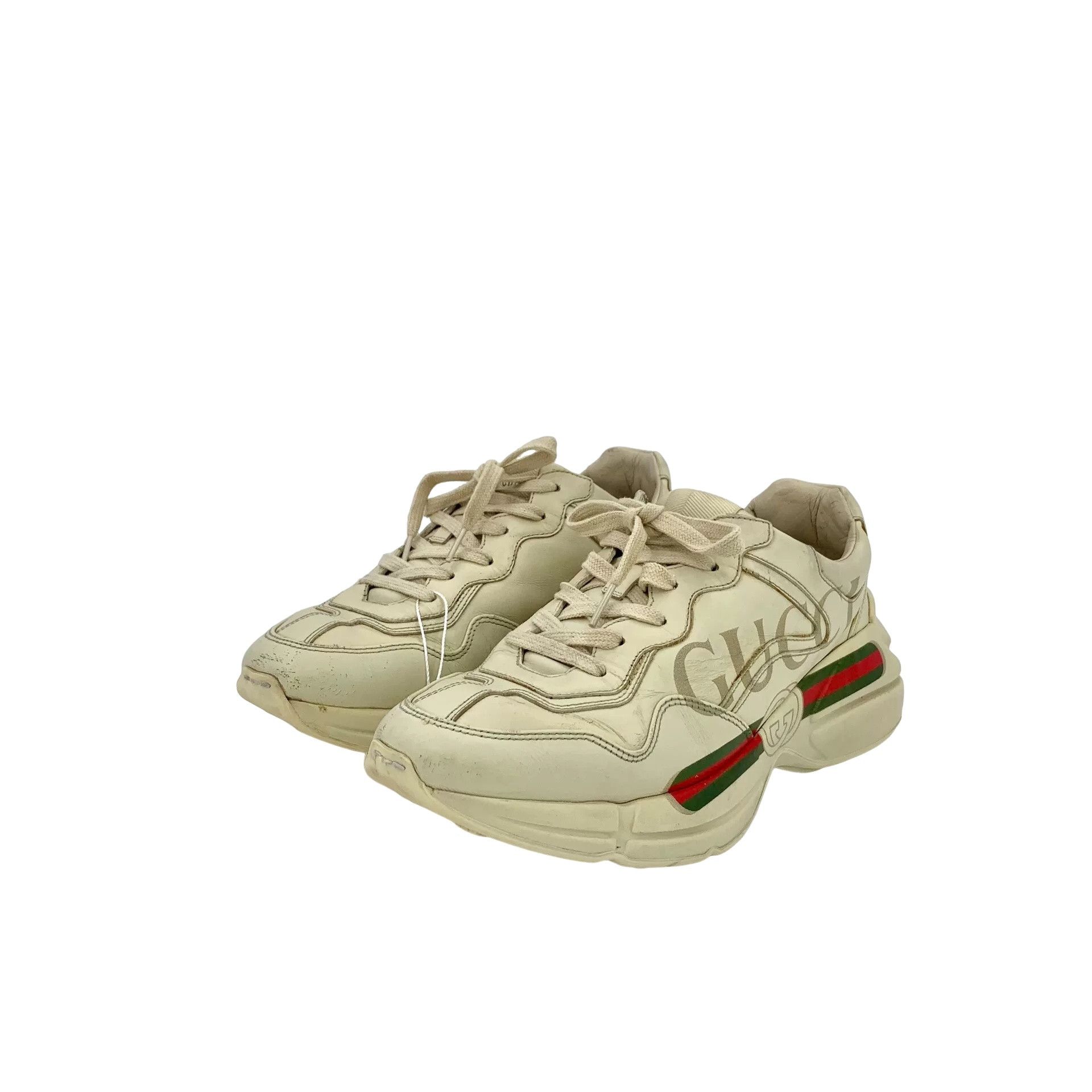 Gucci Gucci Logo Stripe Print Rhyton Sneakers 41 Size US 8 / EU 41 - 1 Thumbnail