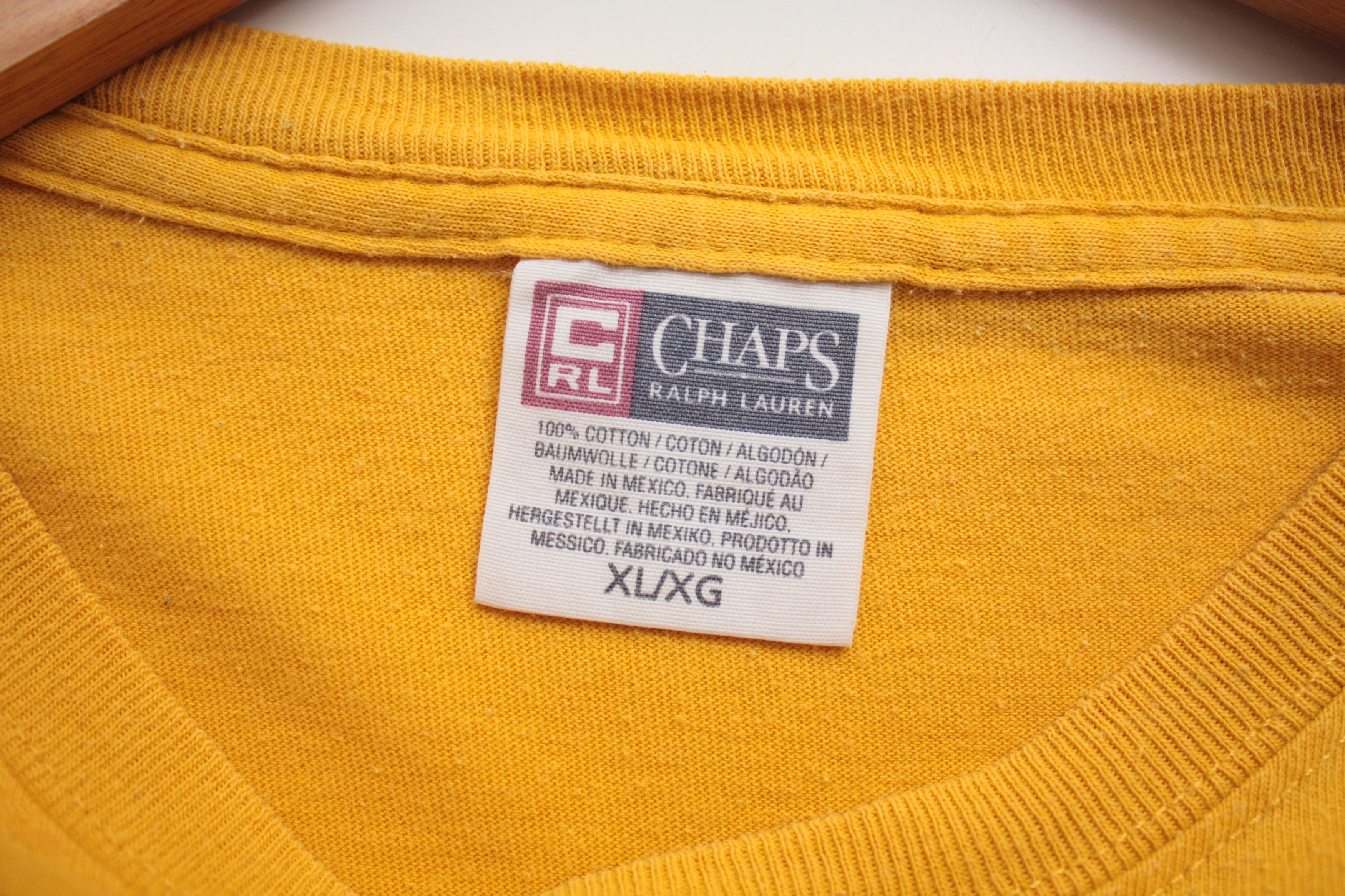 Chaps Ralph Lauren Chaps Ralph Laurent Yellow Vintage Long Sleeve Tee XL Size US XL / EU 56 / 4 - 4 Thumbnail