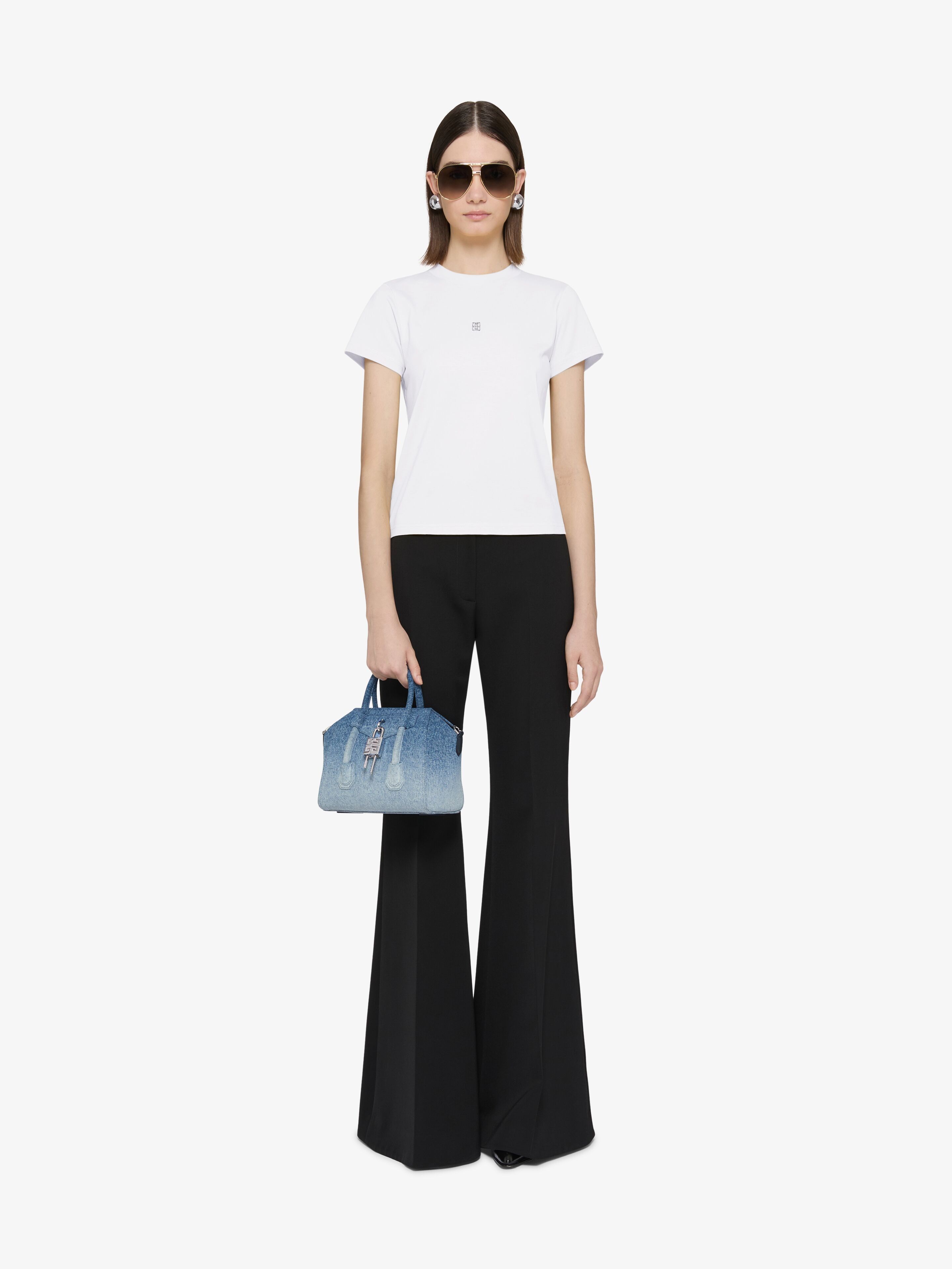 Givenchy o1w1db10326 Back Bow T-Shirt in White Size XS / US 0-2 / IT 36-38 - 2 Thumbnail