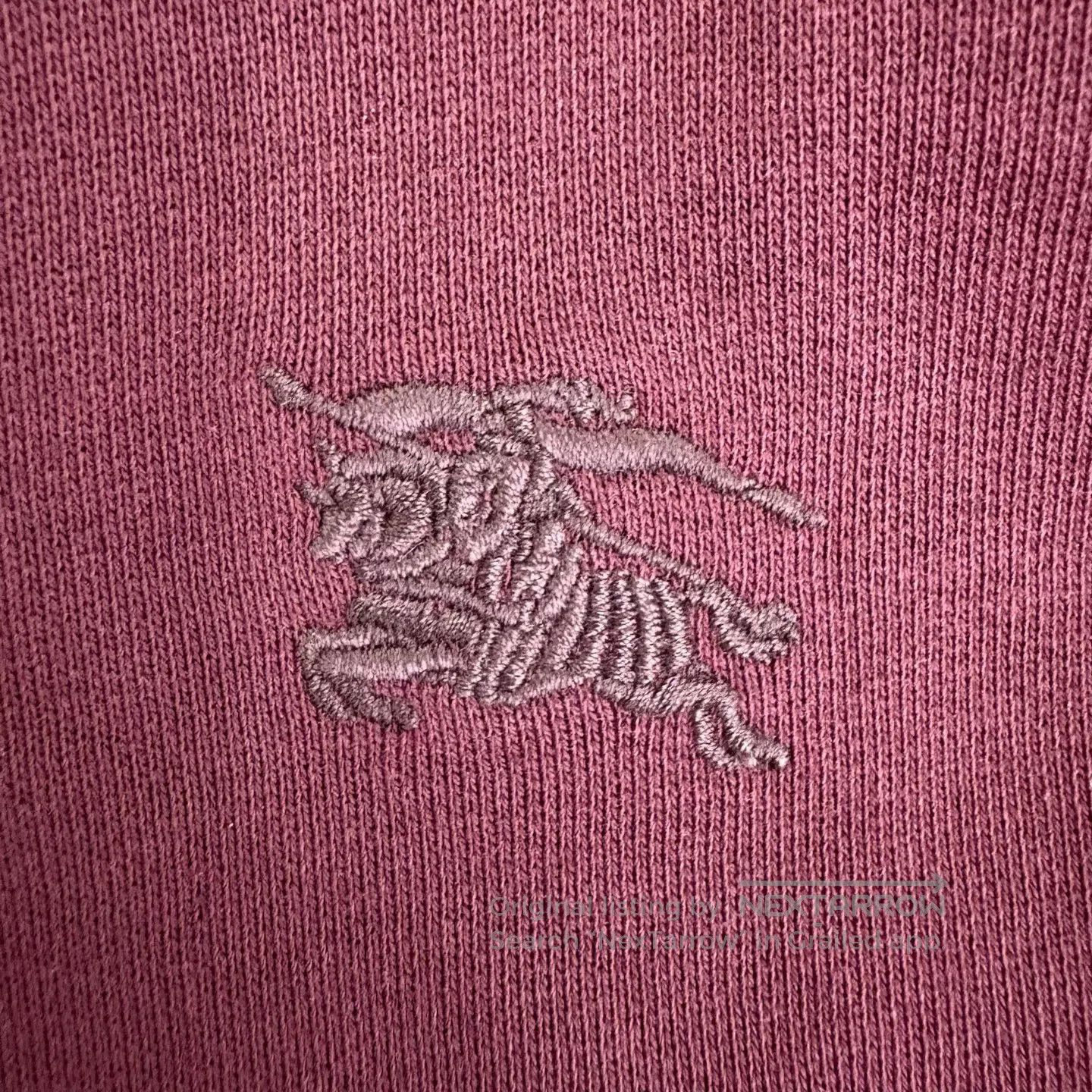 Burberry Burberry Red wine-colored zipper combat spurs embroidered Size US XS / EU 42 / 0 - 6 Thumbnail