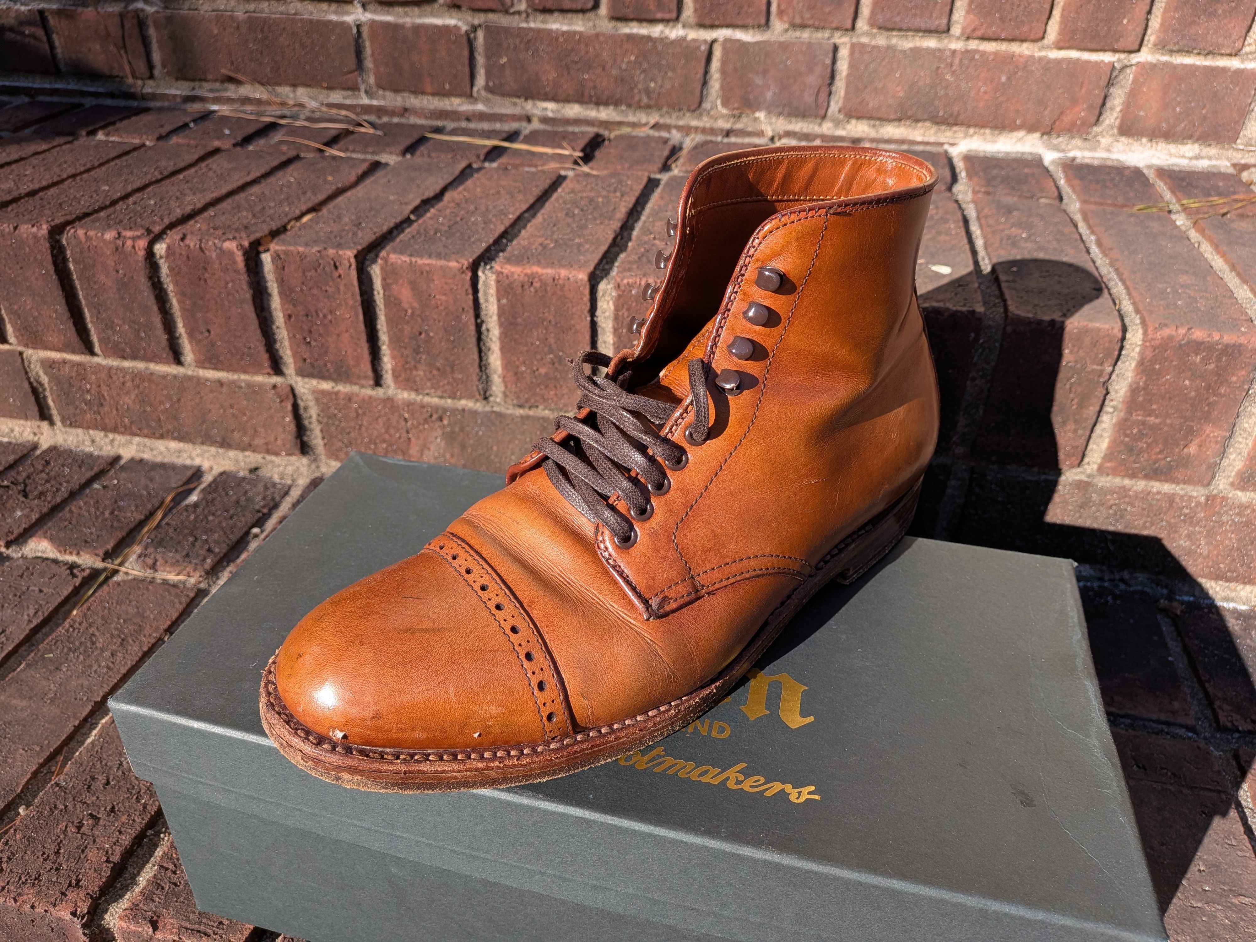 Alden × J.Crew Alden X J Crew Tan Captoe Boots Size US 7.5 / EU 40-41 - 3 Thumbnail