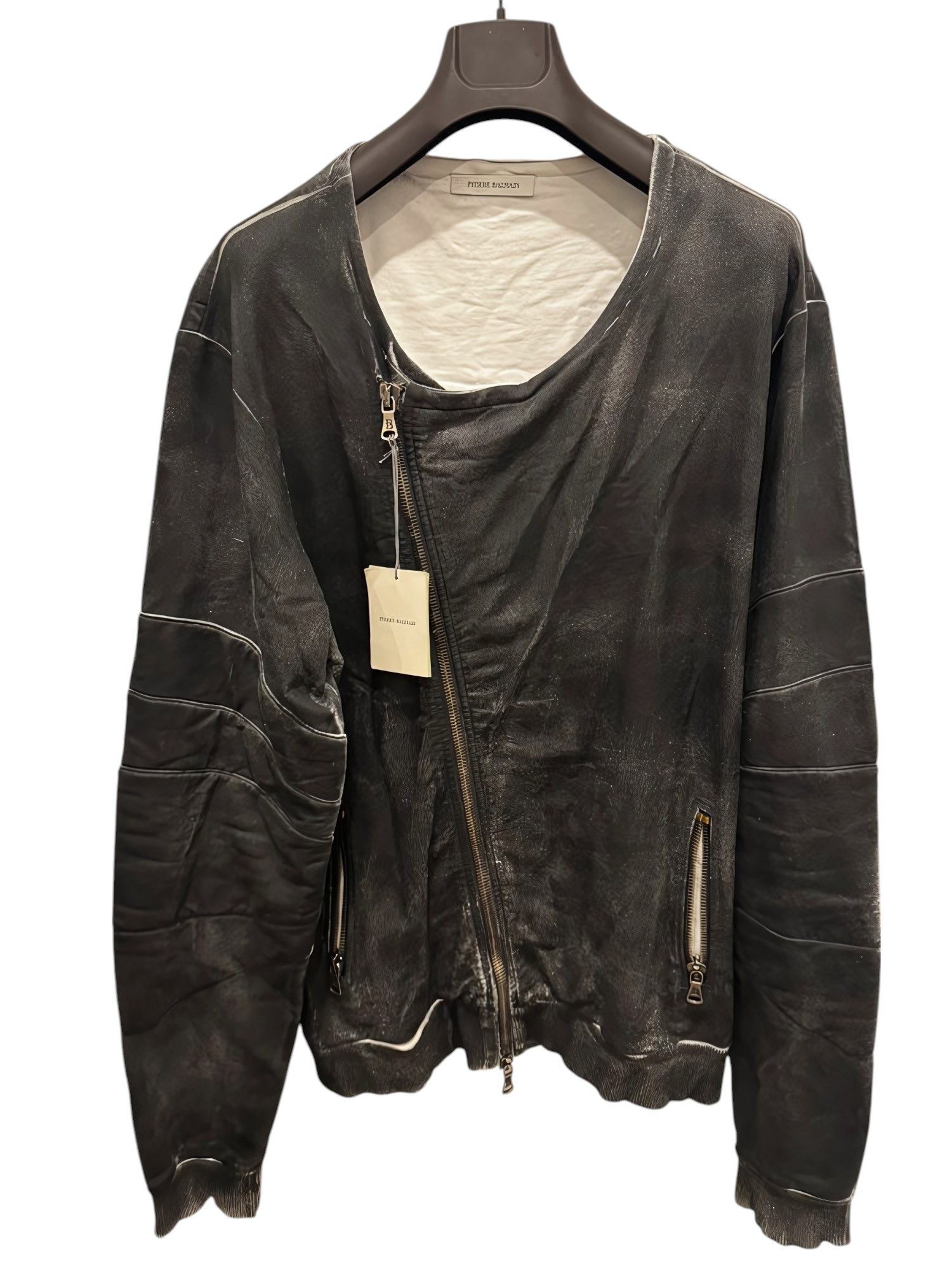 ASYMMETRIC ZIP COTTON JACKET