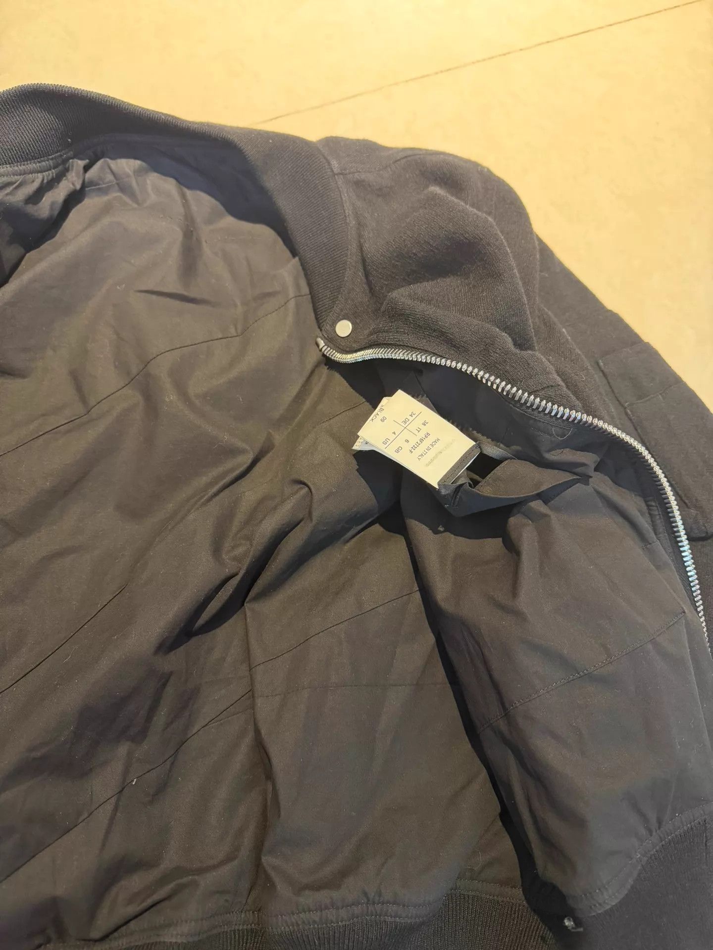 Rick Owens Rick Owens Ma-1 Double-Wool Jacket Black Silk-Nylon 38 9N Size XS / US 0-2 / IT 36-38 - 7 Thumbnail