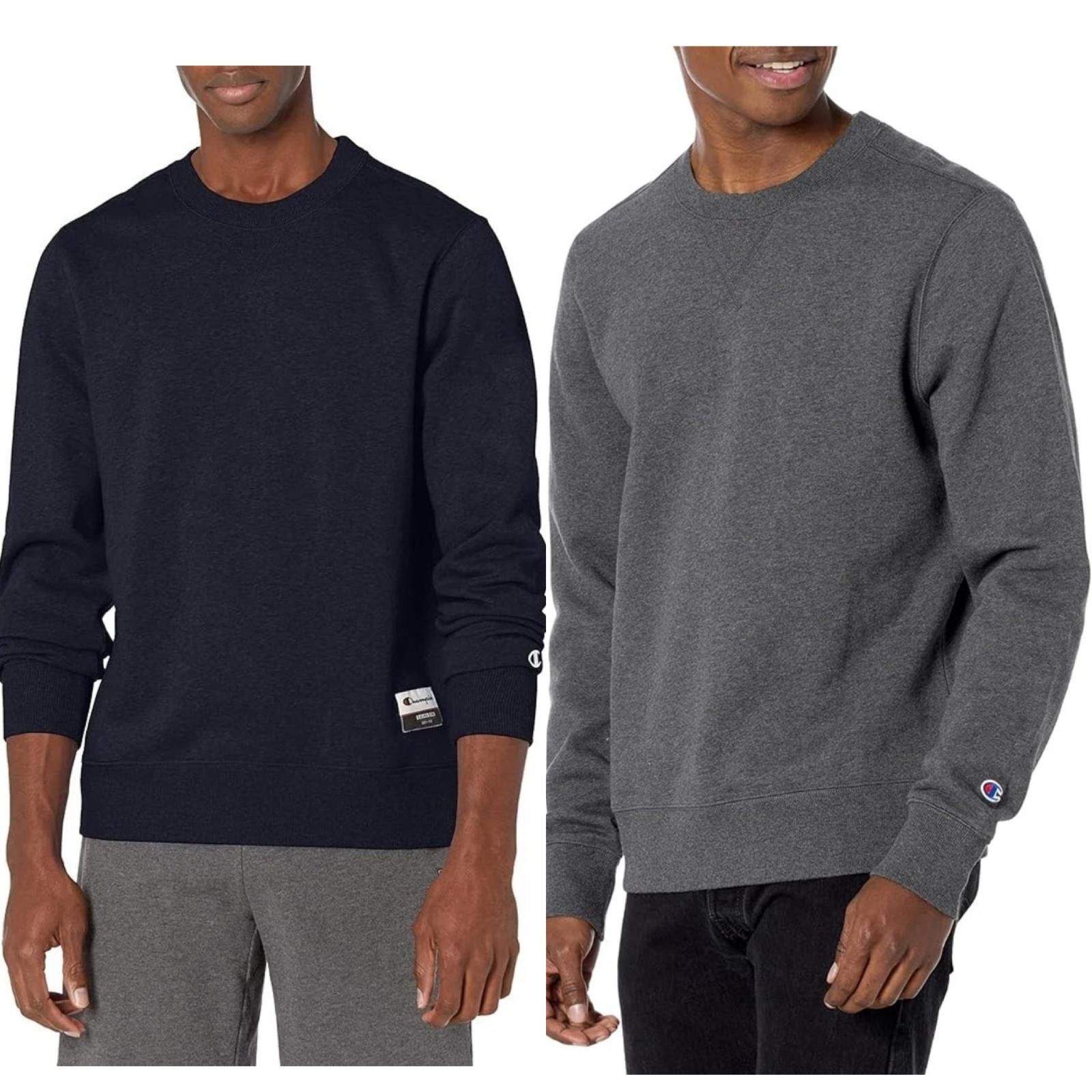 Champion 2 New Champion Mens Medium Sueded Fleece Pullover Sweatshirt Size US M / EU 48-50 / 2 - 1 Thumbnail