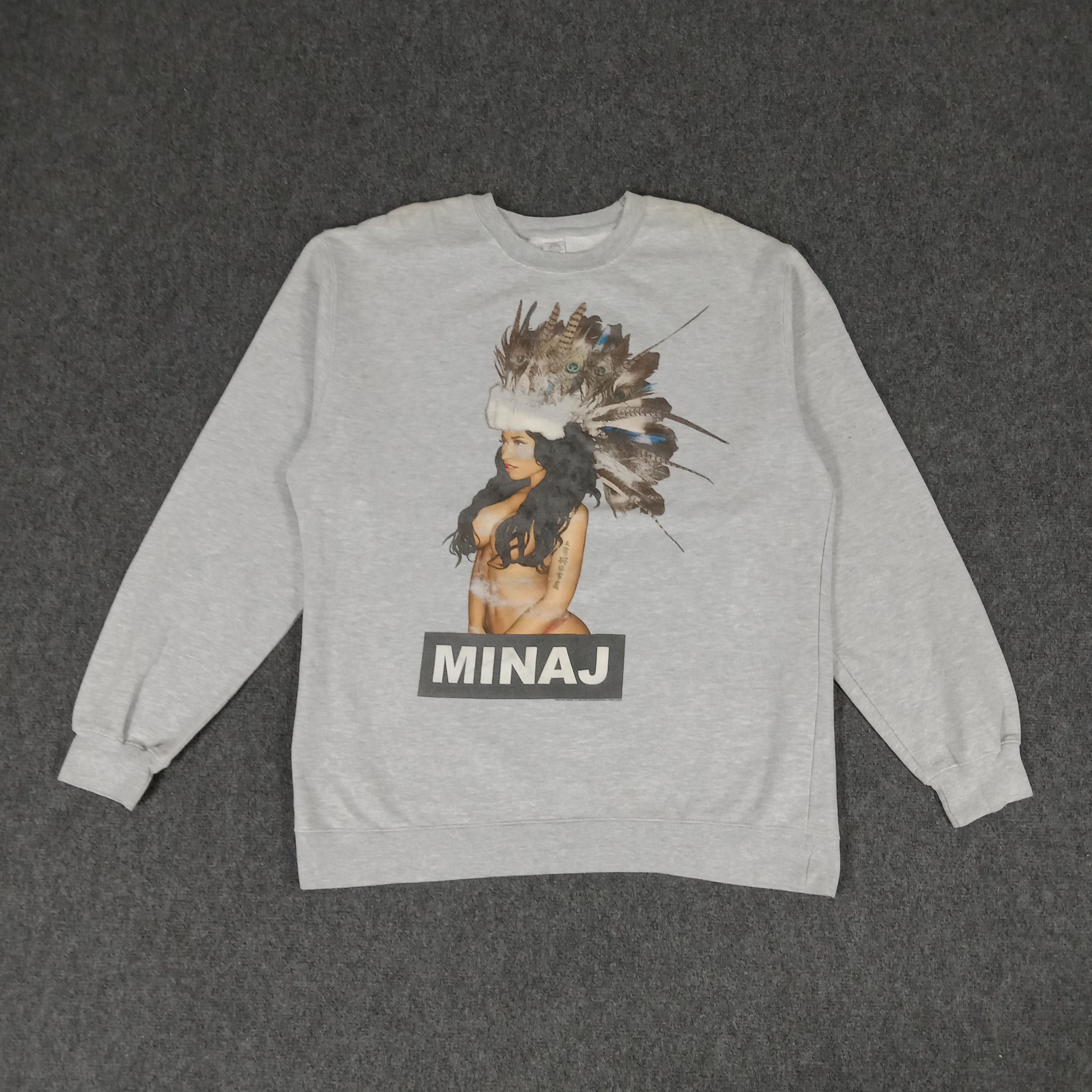 Band Tees × Rap Tees × Vintage Nicki Minaj American Singer Rapper Sweatshirt Size US XL / EU 56 / 4 - 1 Thumbnail