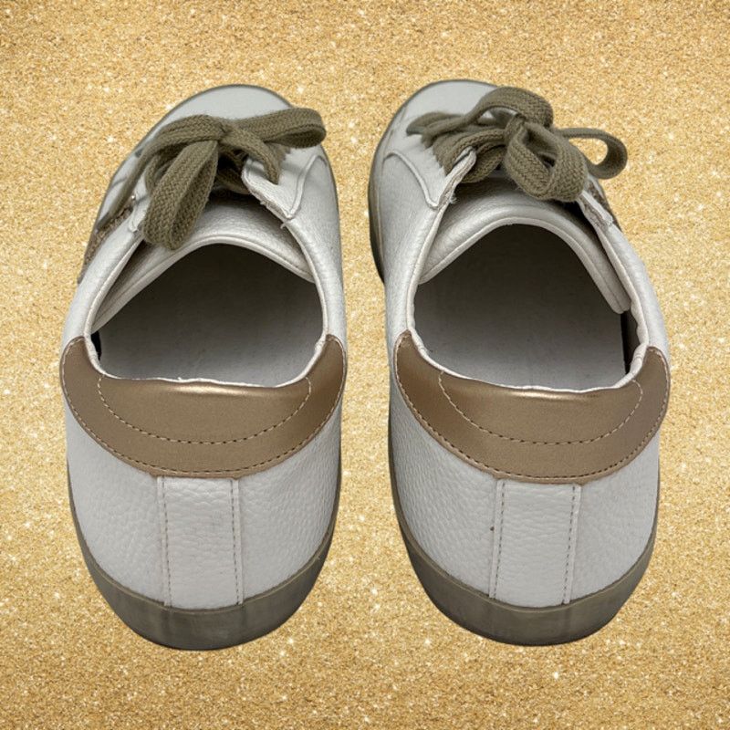 Other SHU SHOP Paula White Sneakers Gold Glitter Stars NEW 8.5 Size US 8.5 / IT 38.5 - 3 Thumbnail