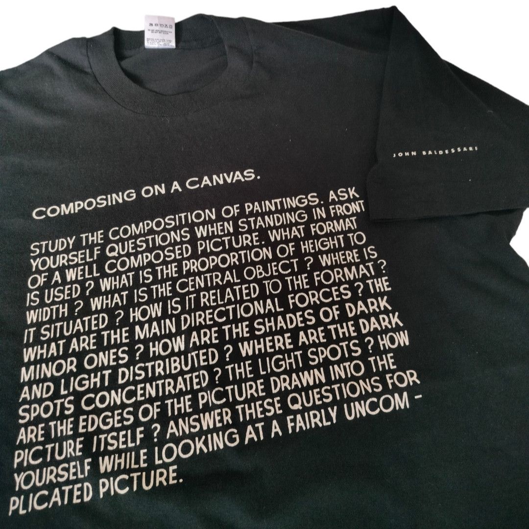 Vintage vintage John Baldessari "composing on a canvas." Size US L / EU 52-54 / 3 - 1 Thumbnail