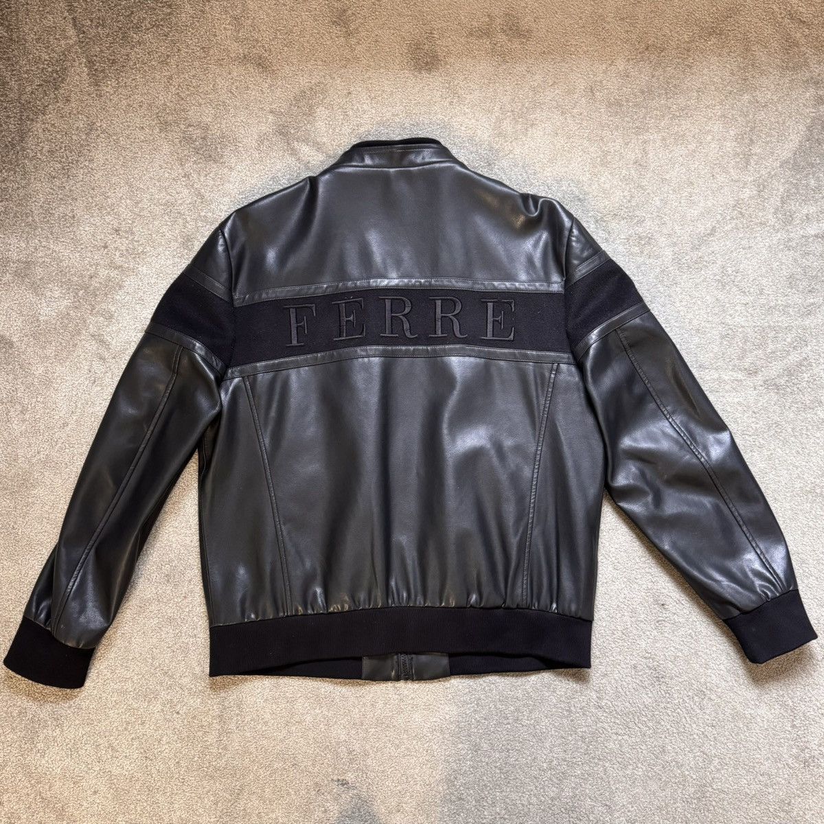 Gianfranco Ferre Gianfranco Ferre Mens Eco Leather Jacket Size US XL / EU 56 / 4 - 2 Thumbnail