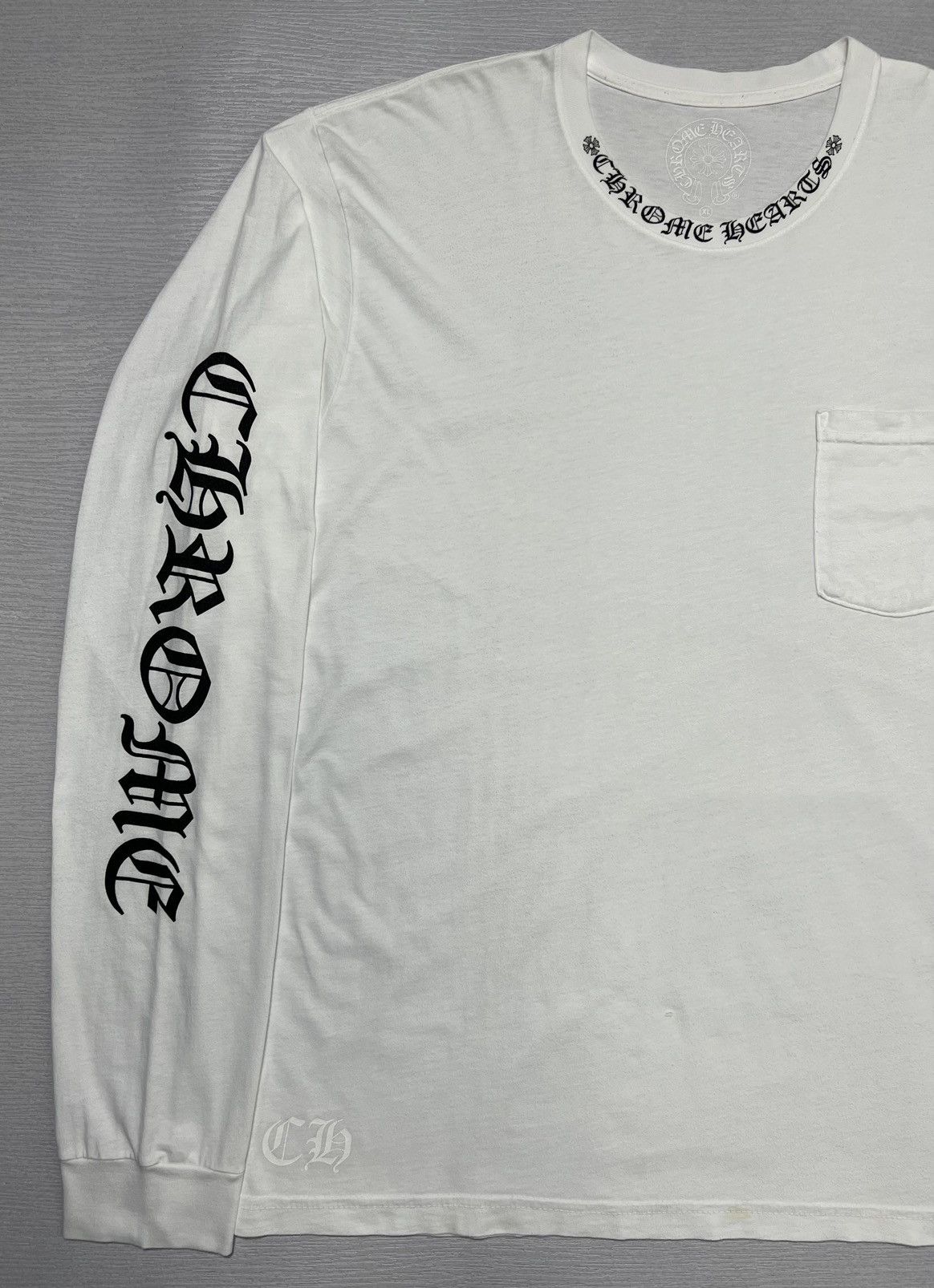 Chrome Hearts Chrome Hearts - Neck Script Logo Pocket L/S Shirt Size US XL / EU 56 / 4 - 5 Thumbnail