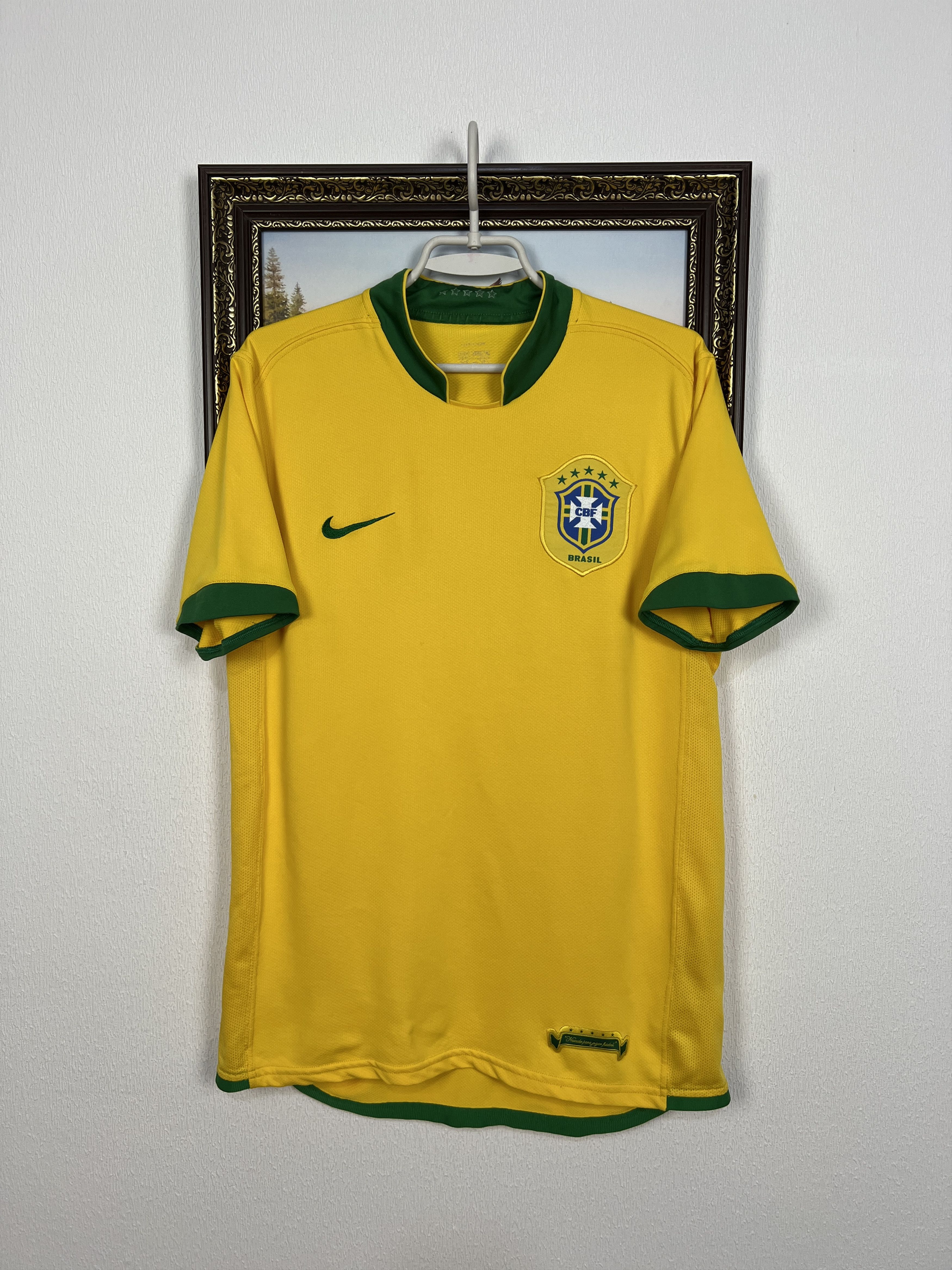 Nike Brazil Home football shirt 2006 Soccer Nike Jersey Mens Size US M / EU 48-50 / 2 - 1 Thumbnail