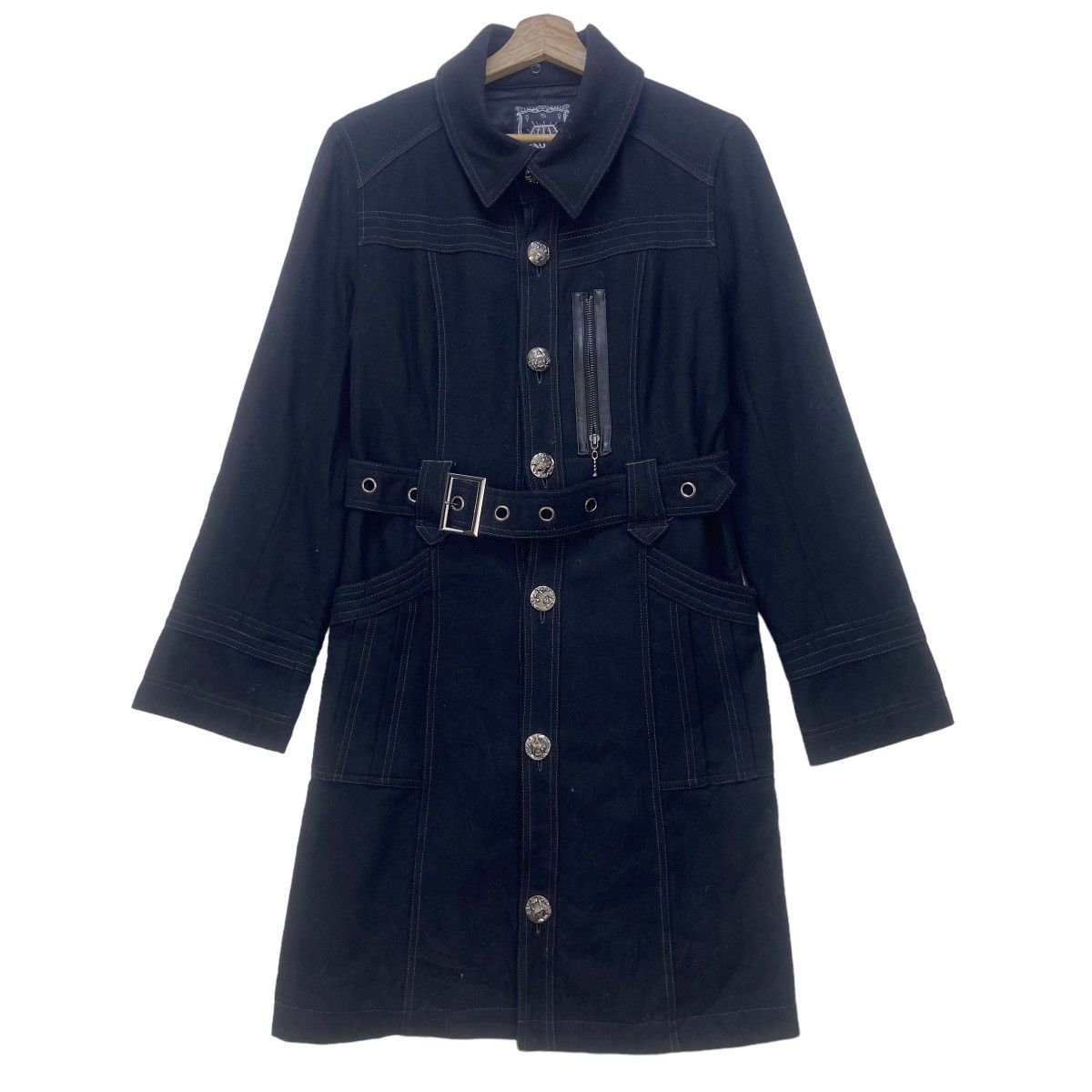 Japanese Brand 🔥Unisex Algonquins Punks Street Fashion Wool Long Coat Size US XS / EU 42 / 0 - 1 Thumbnail
