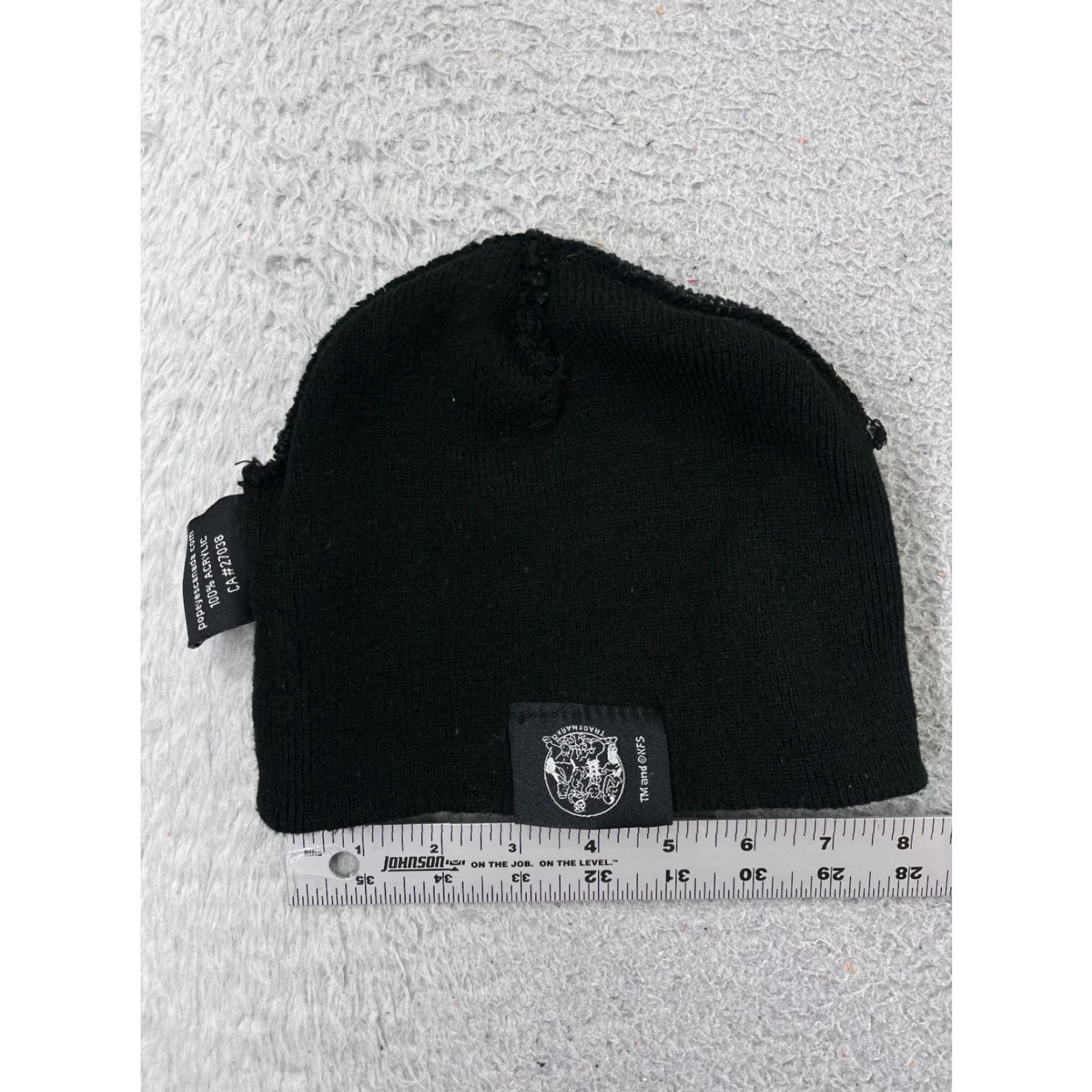 Vintage Popeye's Supplements Canada Beanie Adult One Size Black 100% Acrylic Knit Size ONE SIZE - 5 Thumbnail